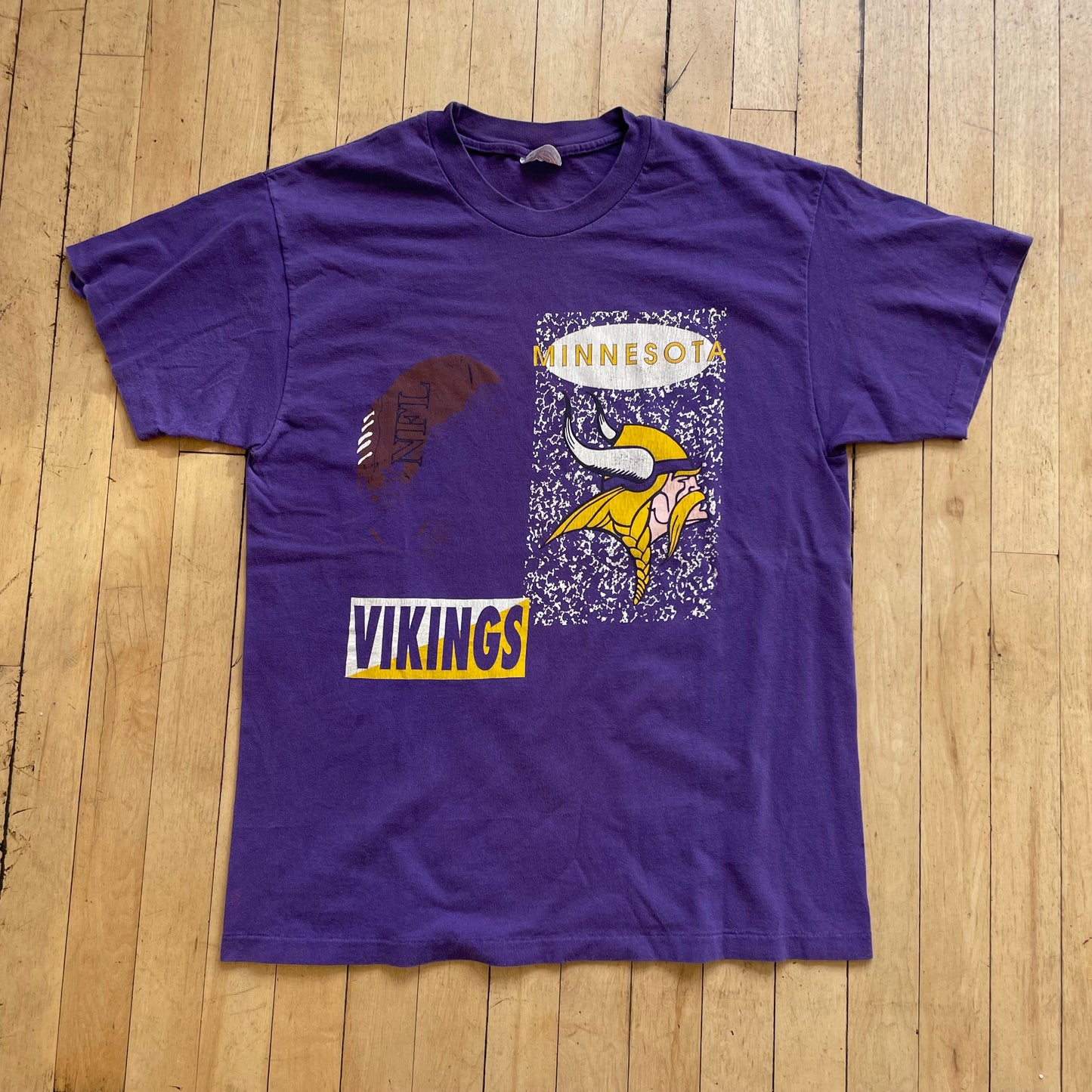 90s Minnesota Vikings Graphic T-shirt Sz M