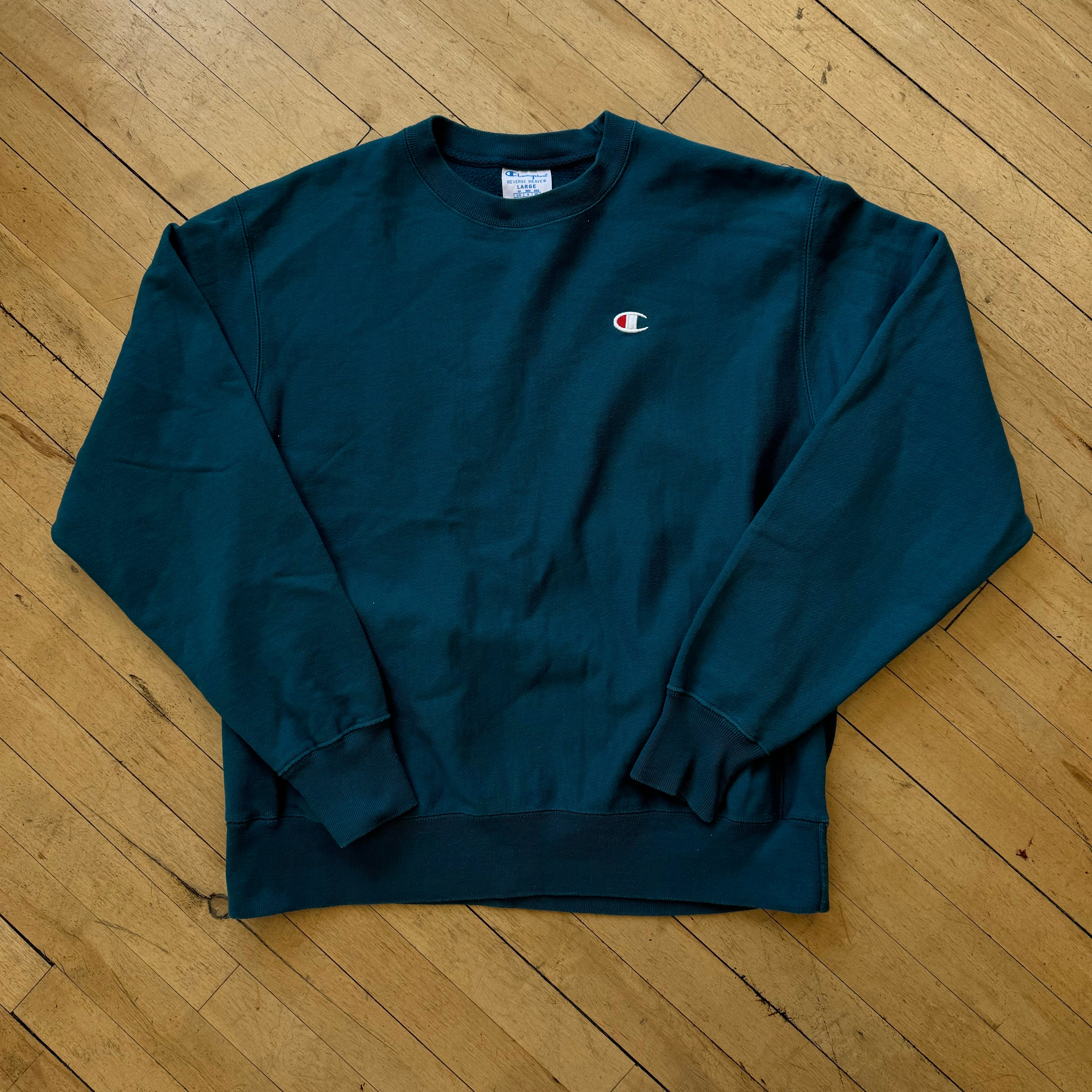 Y2K Simple Champion CrewNeck Sz L
