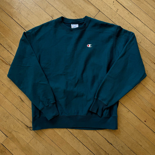 Y2K Simple Champion CrewNeck Sz L