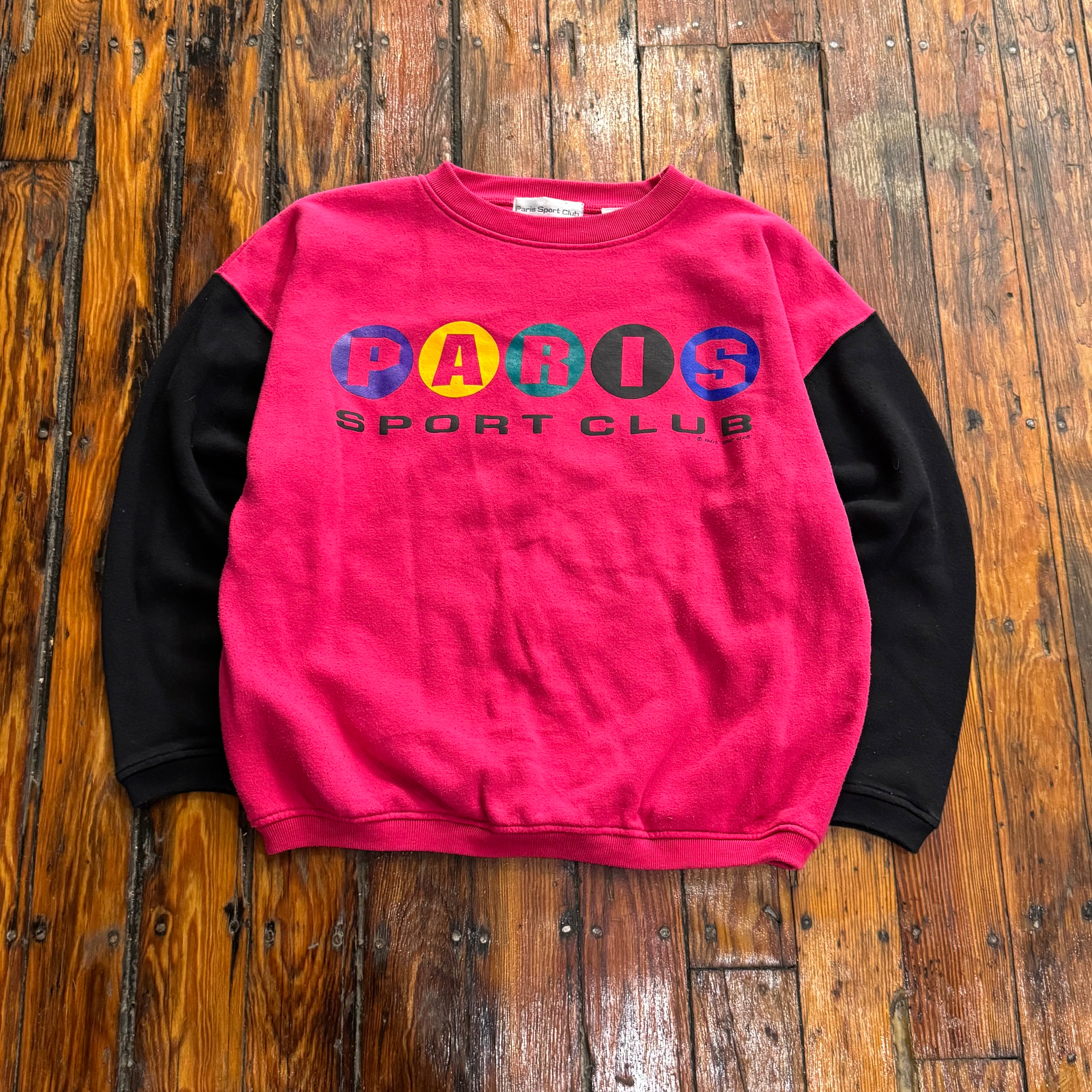Vintage Paris Sports Club Crewneck Sz M