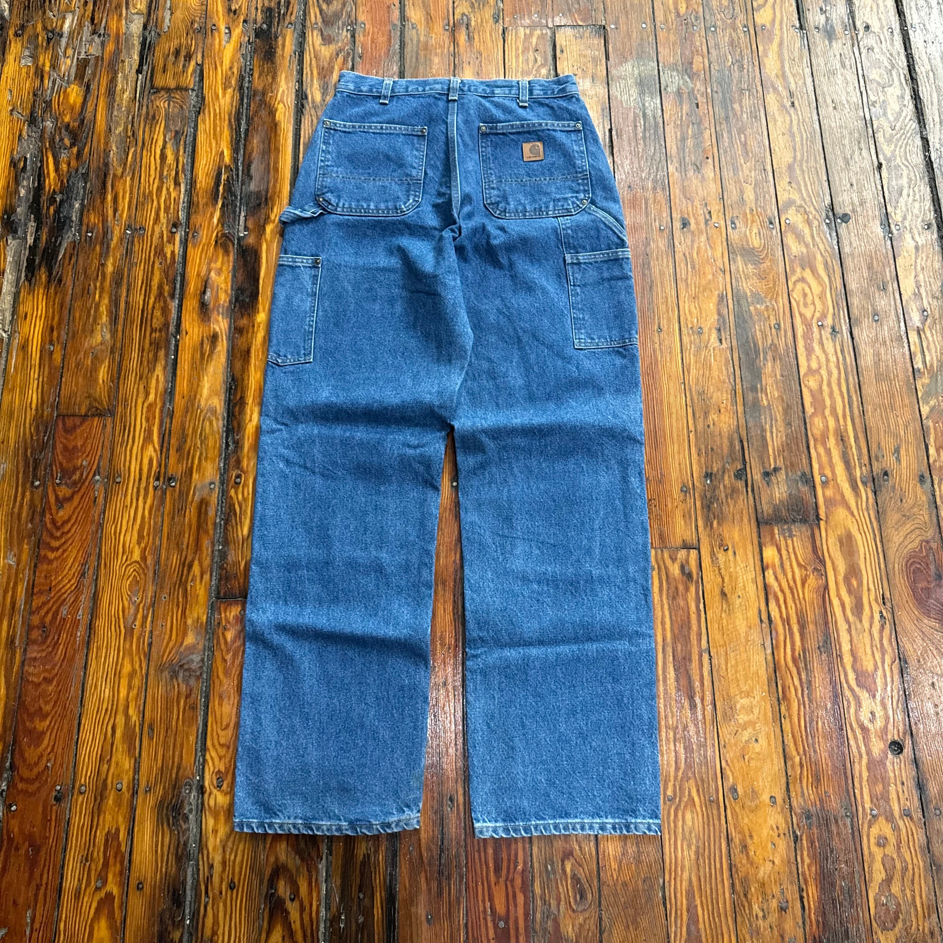 Vintage Carhartt Double Knee Denim Jeans Sz 33x34