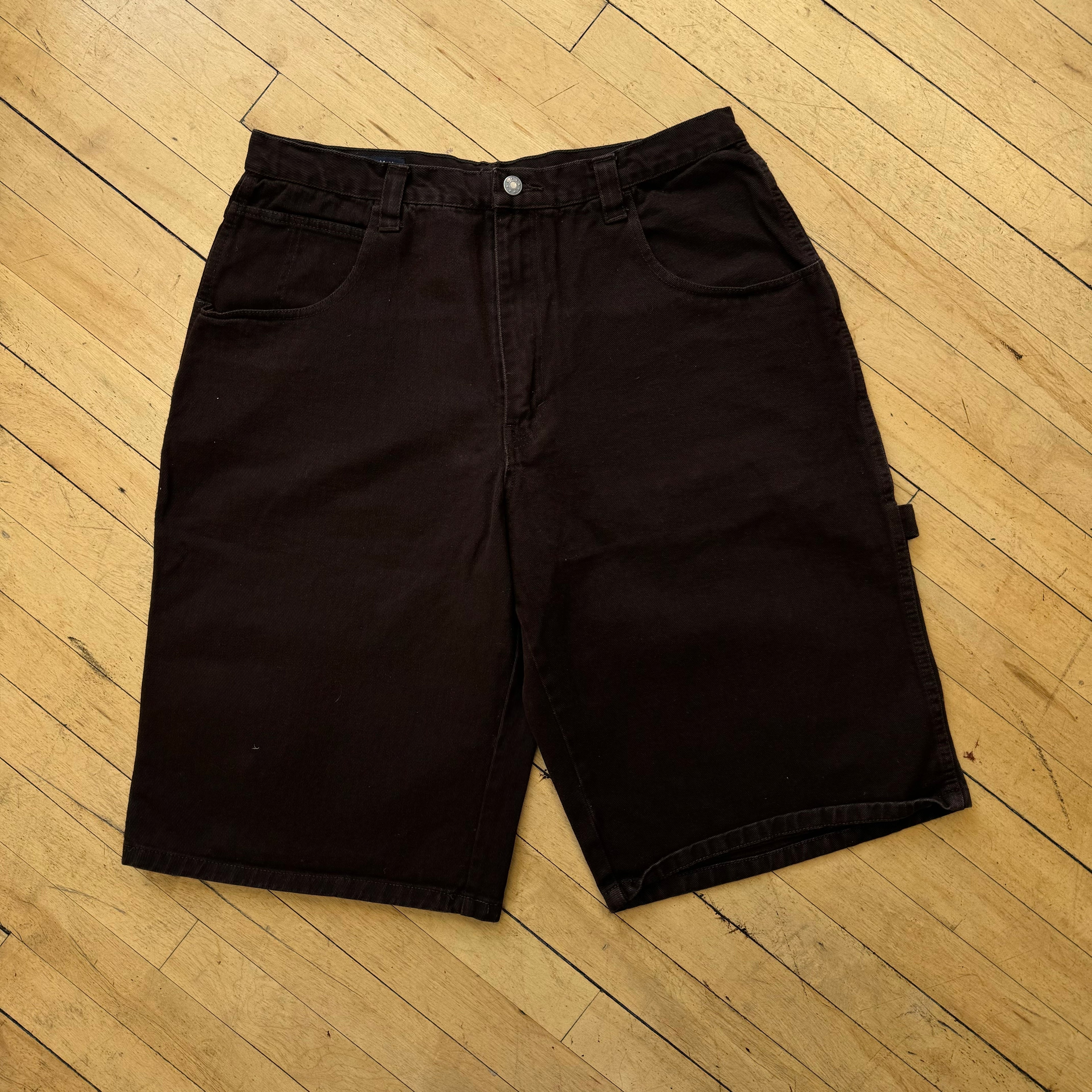 Vintage Bootleg Tommy Embroidered Denim Jorts Sz 38