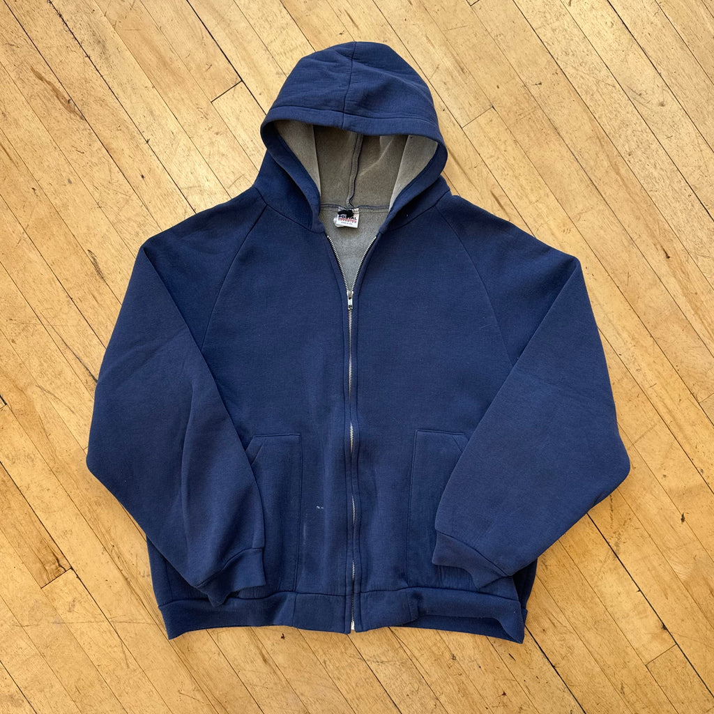 Vintage Blank Zip Up Jacket Sz L