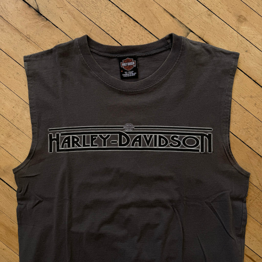 Vintage Harley Davidson Sleeveless SpellOut Sz M