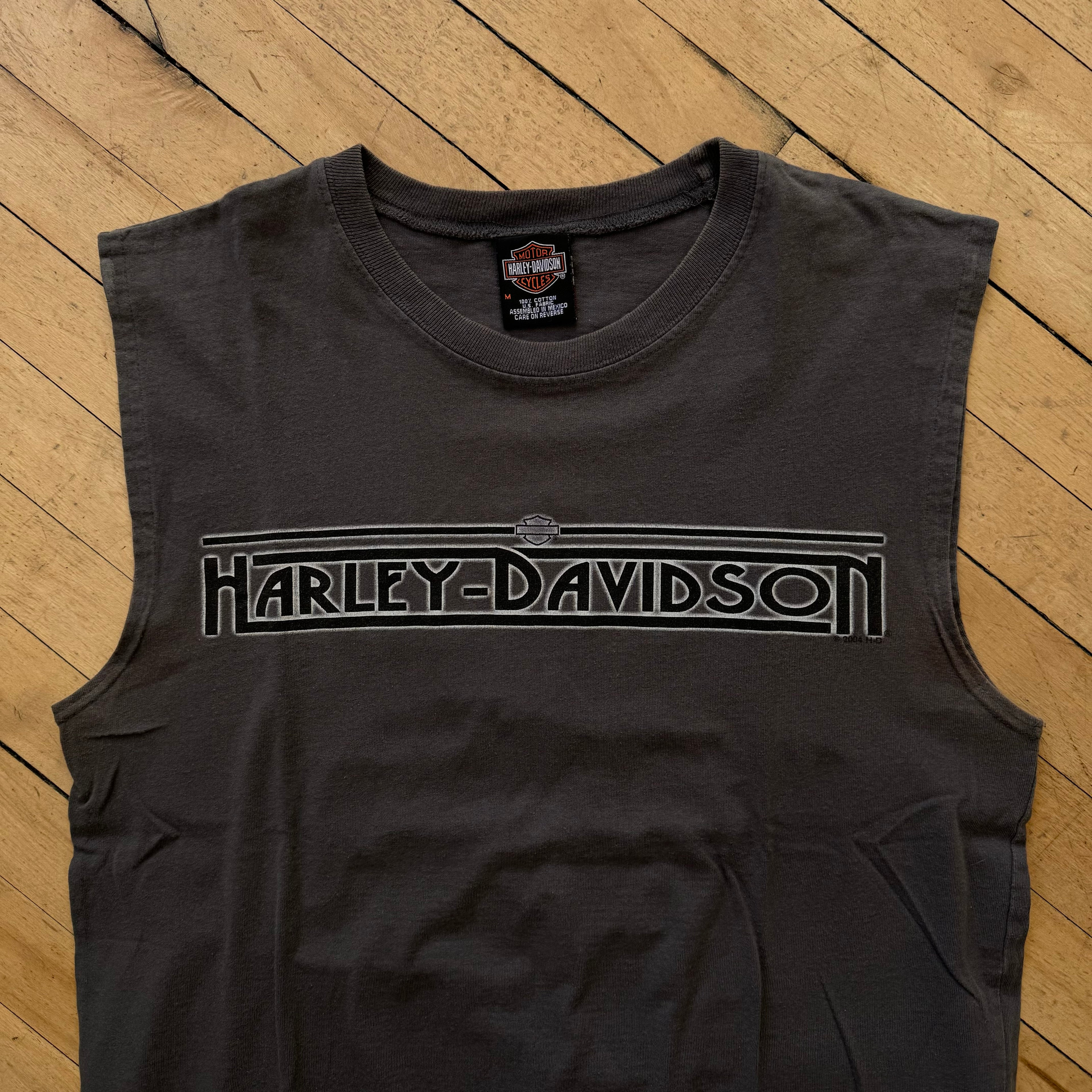 Vintage Harley Davidson Sleeveless SpellOut Sz M