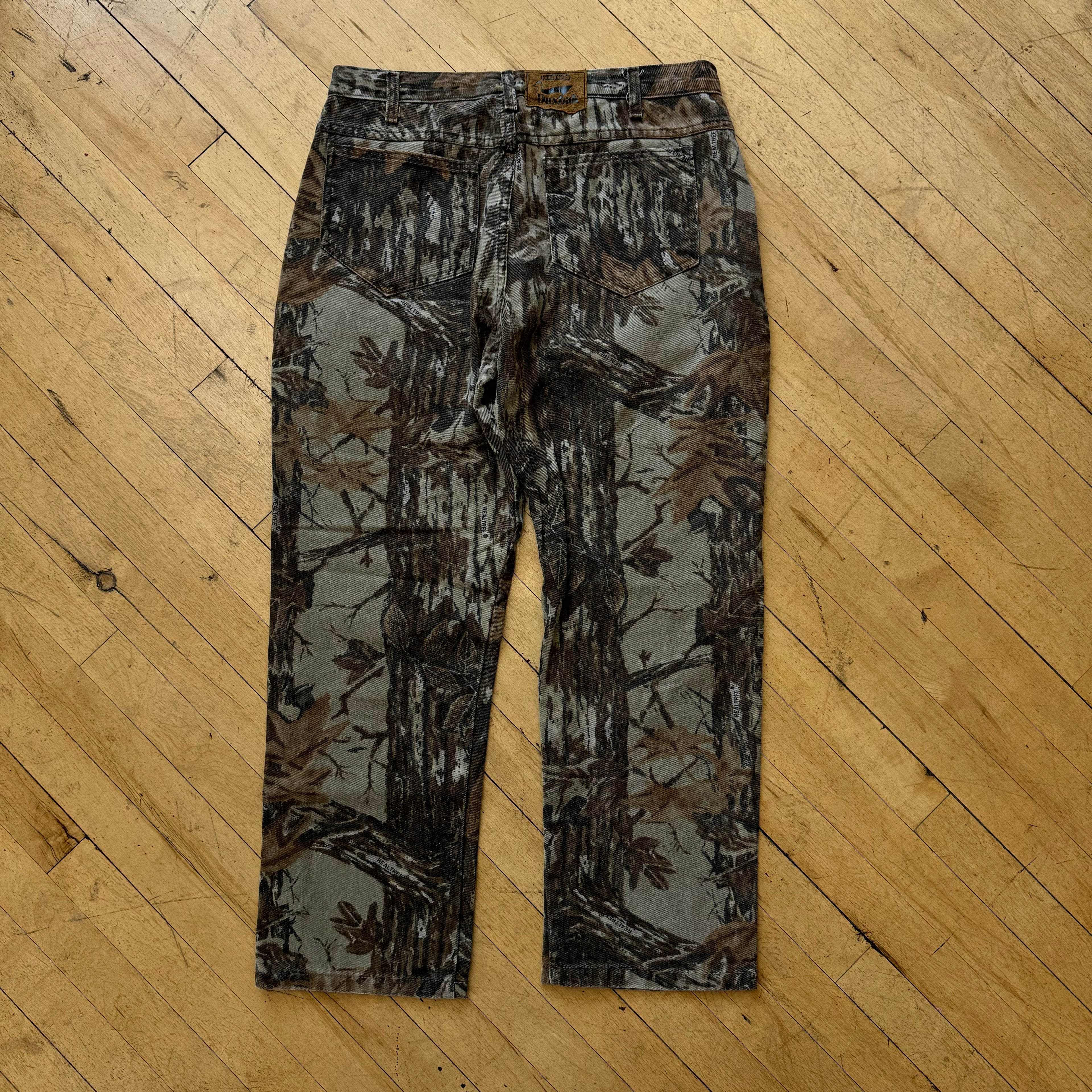 Vintage Camo Durbak Denim Jeans Sz 36x34