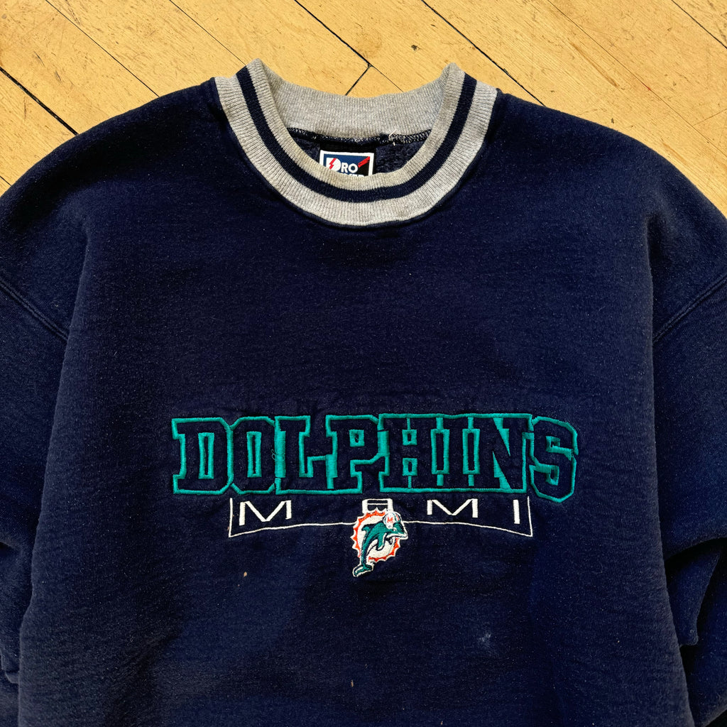 Vintage ProPlayer Miami Dolphins SpellOut CrewNeck Sz XL