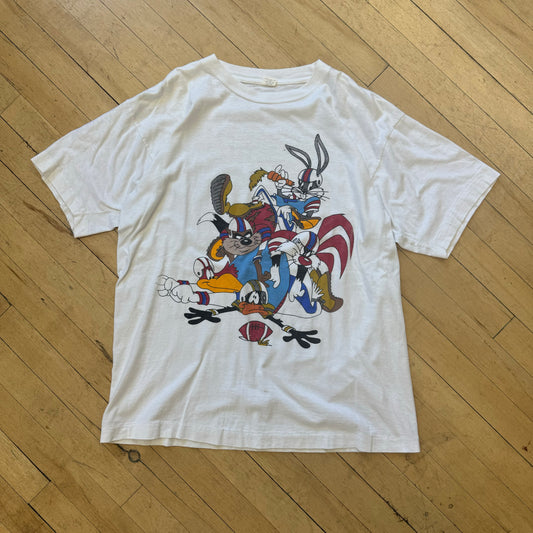 Vintage Looney Tunes Football T-shirt Sz XL