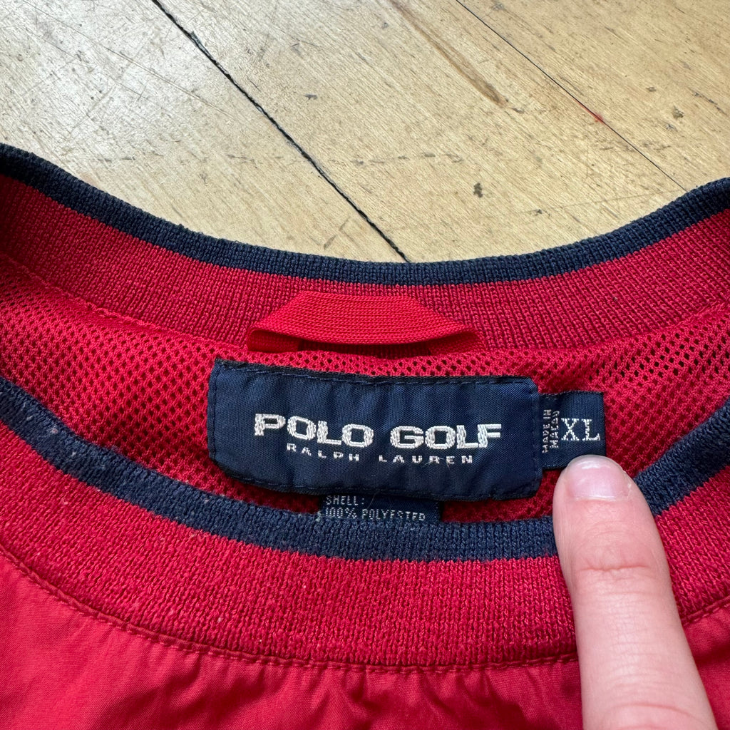 Vintage Polo Golf Pullover Windbreaker Crewneck Sz XL