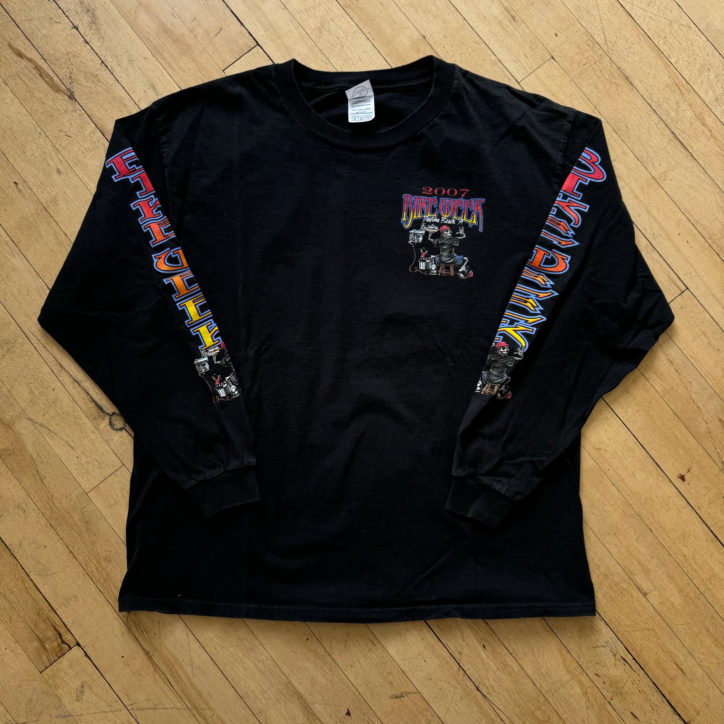 Vintage Bike Rally Got Ink Long Sleeve T-shirt Sz L