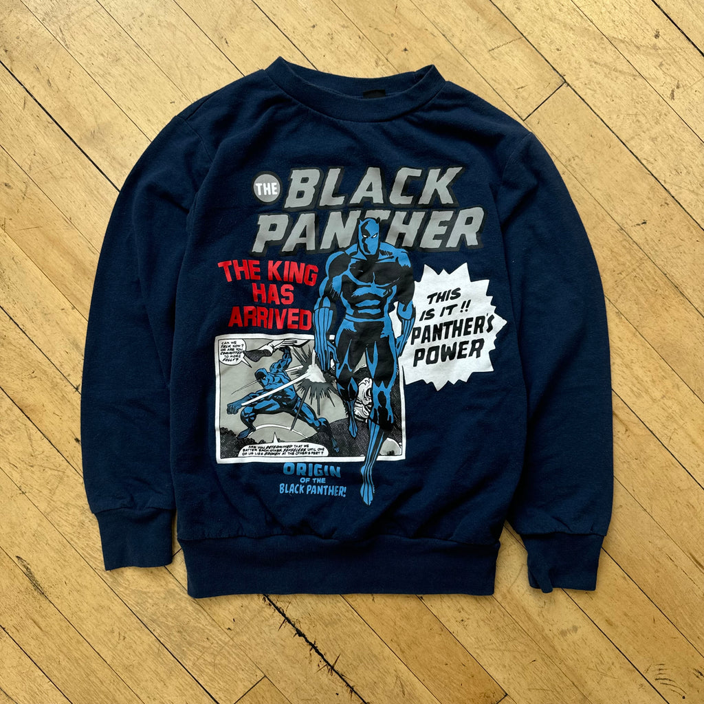 Y2K Marvel Black Panther Crewneck Sz YTH M
