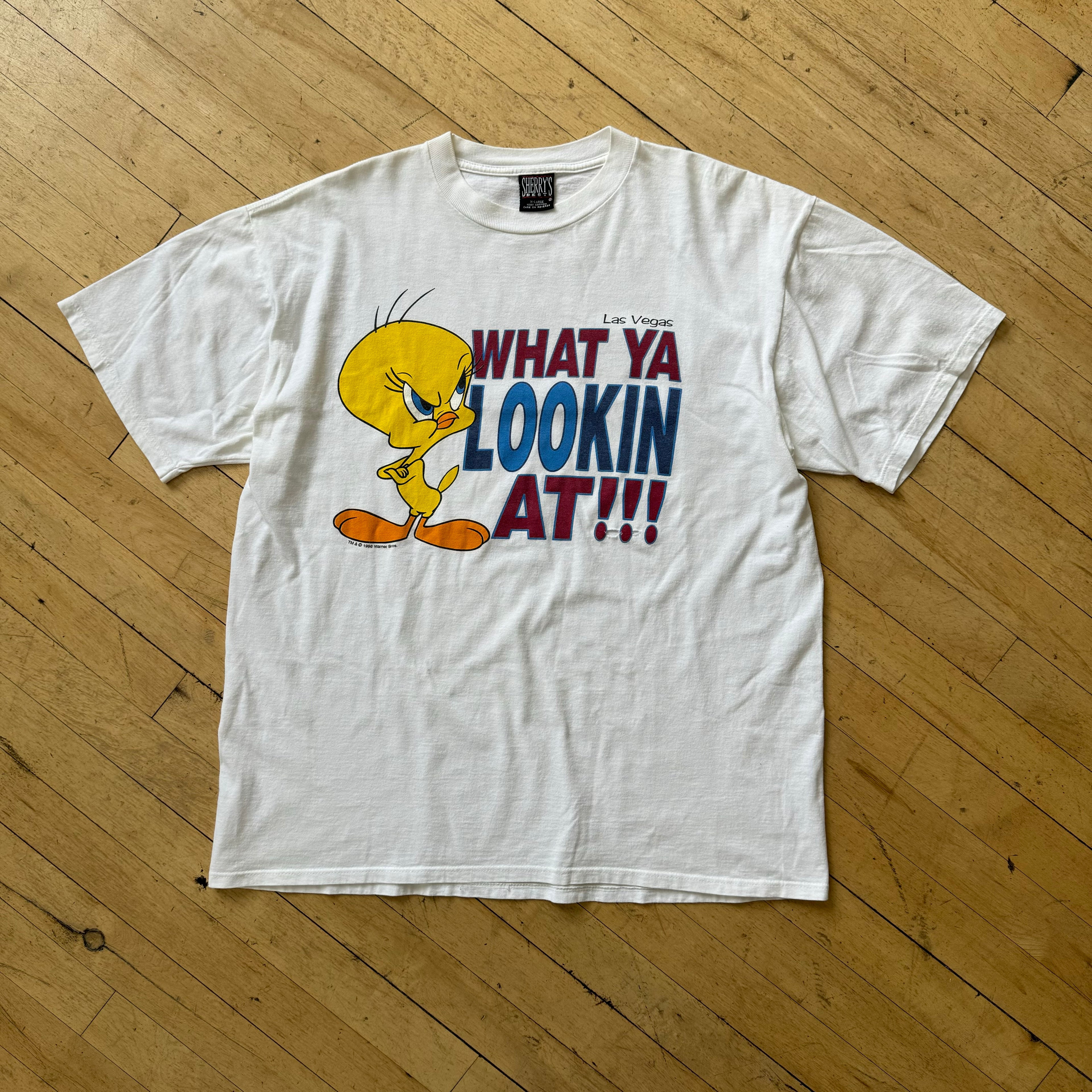 Vintage What You lookin at Tweety Bird T-shirt Sz XL