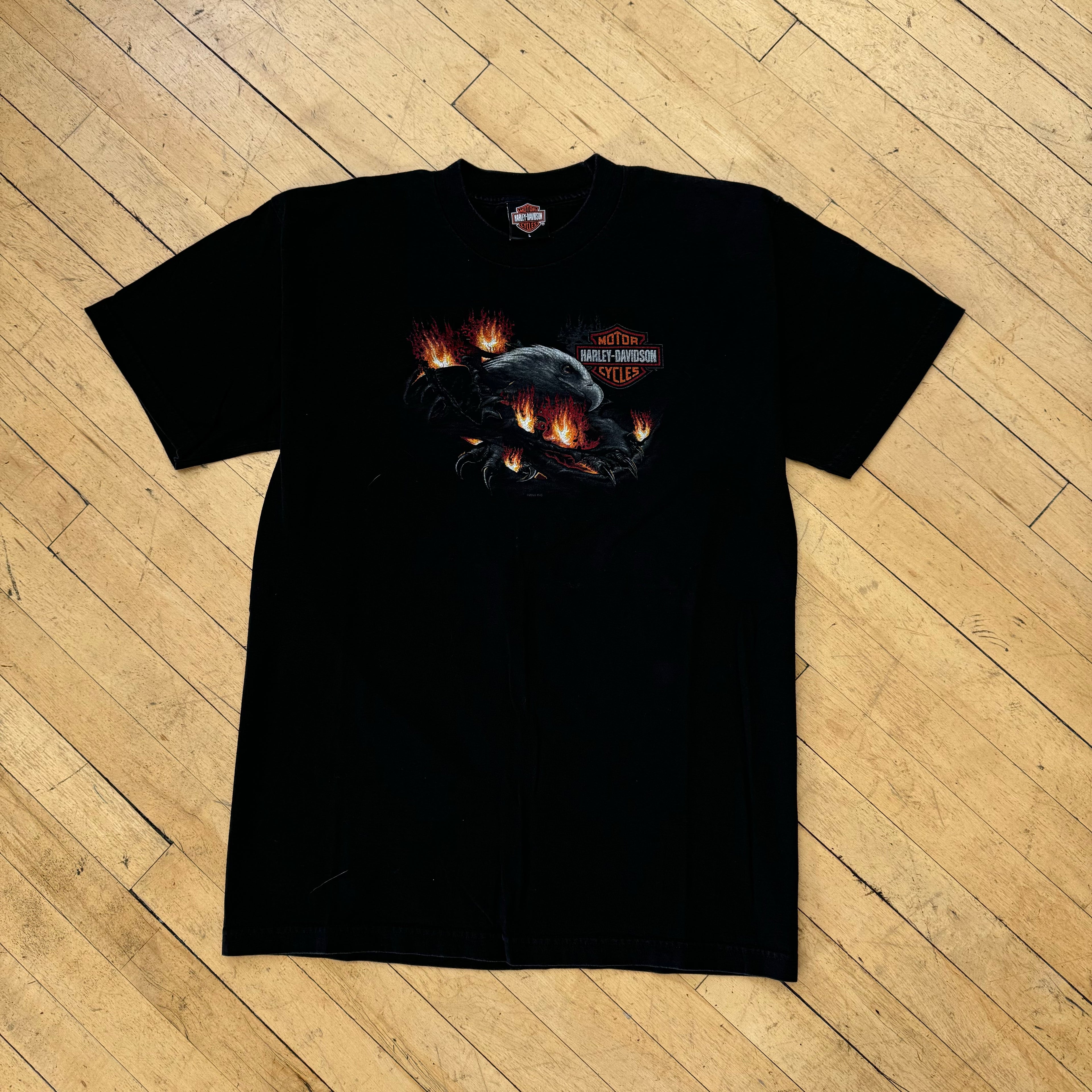 Harley Davidson Eagle Flame Germany T-shirt Sz L