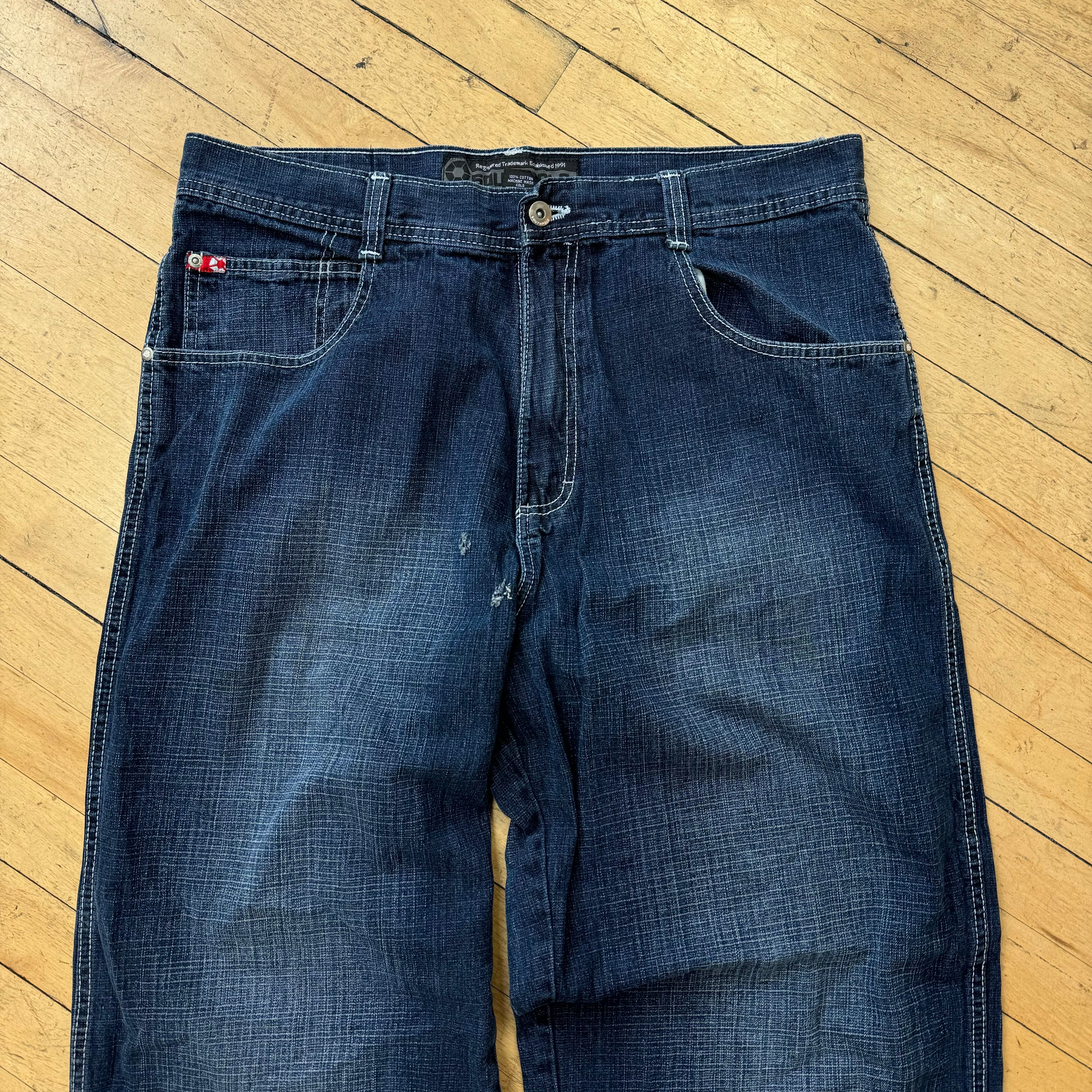 Y2K Dark Wash South Pole Denim Jeans Sz 38