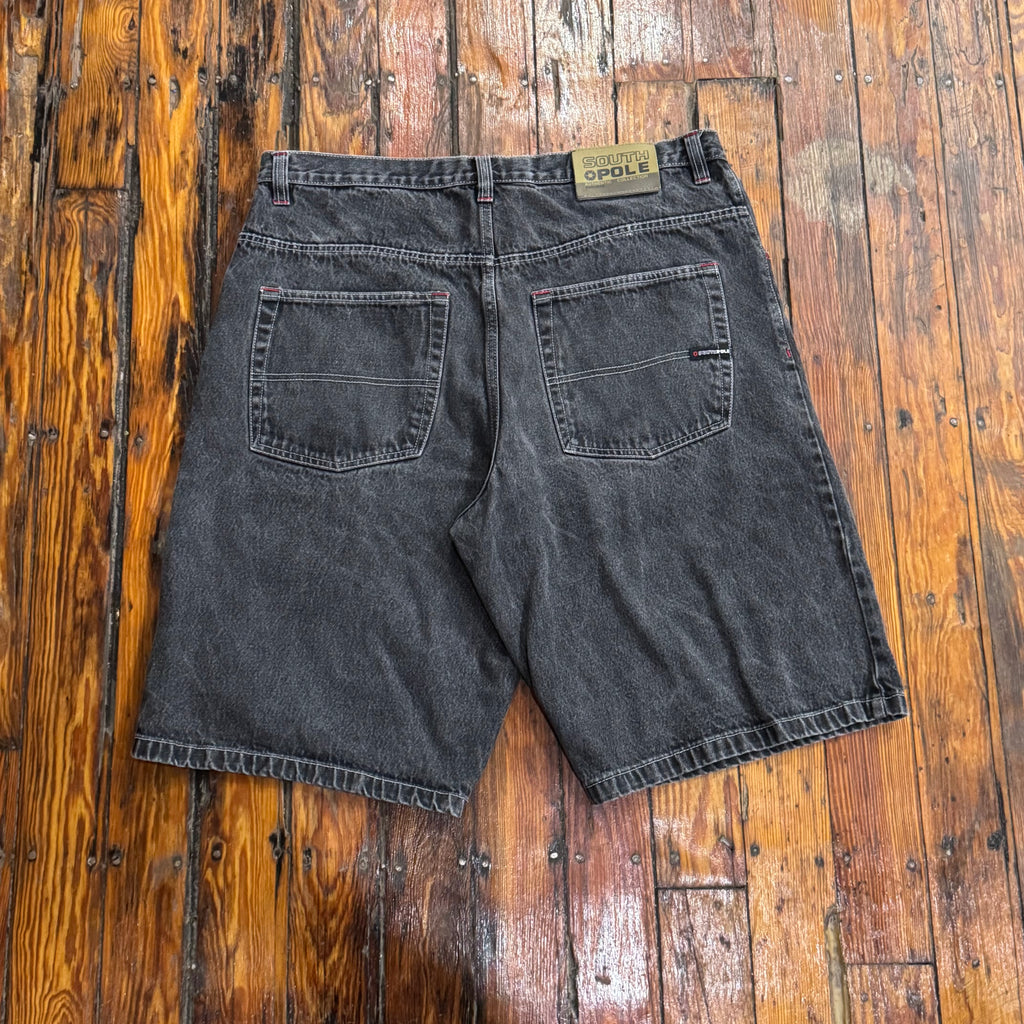 Y2K South Pole Faded Denim Jean Shorts Sz 40