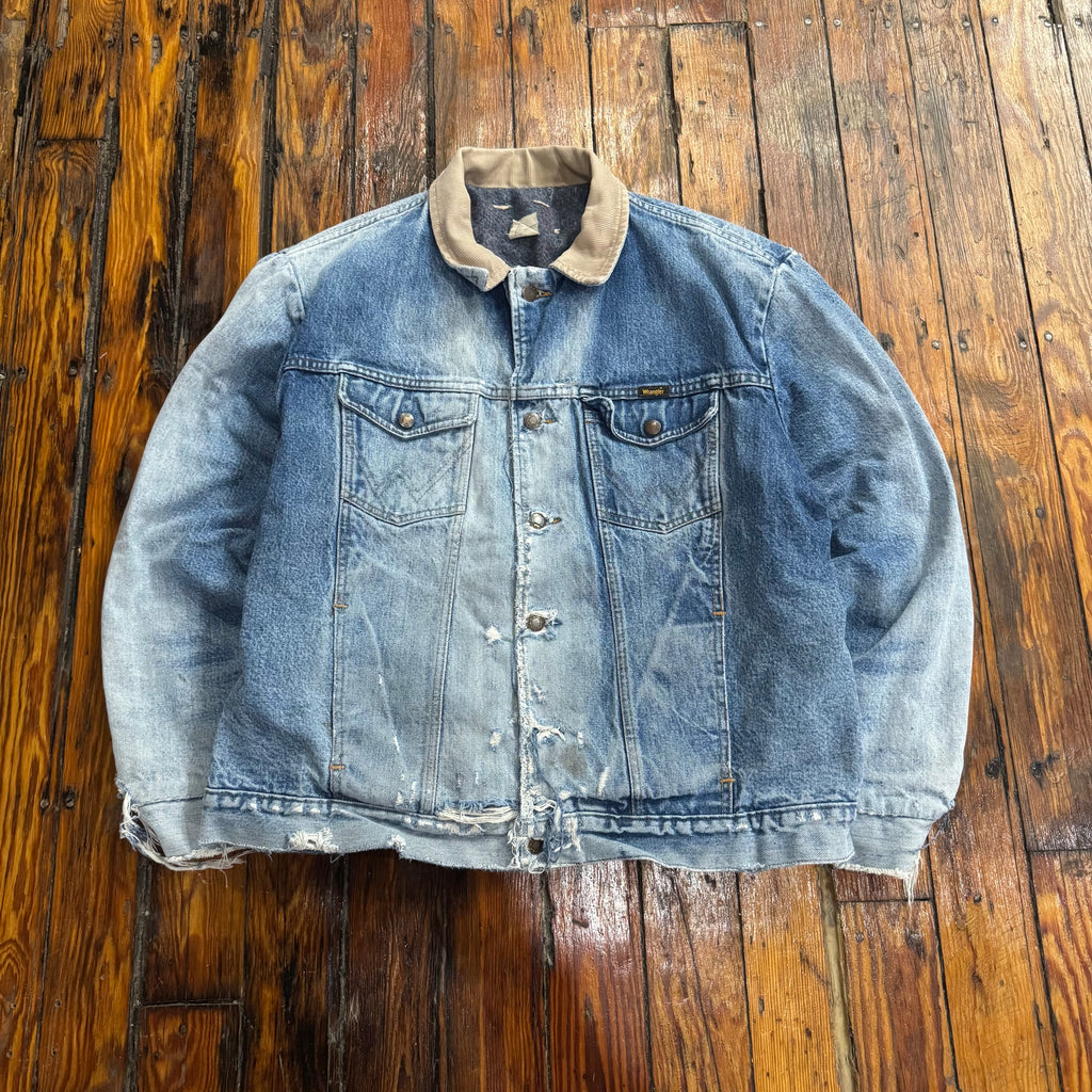 Vintage Blanket Lined Wrangler Denim Jacket Sz L