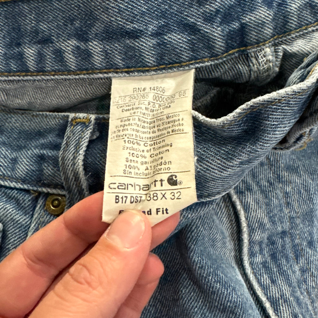 Vintage Carhartt Denim Jeans Sz 38x32