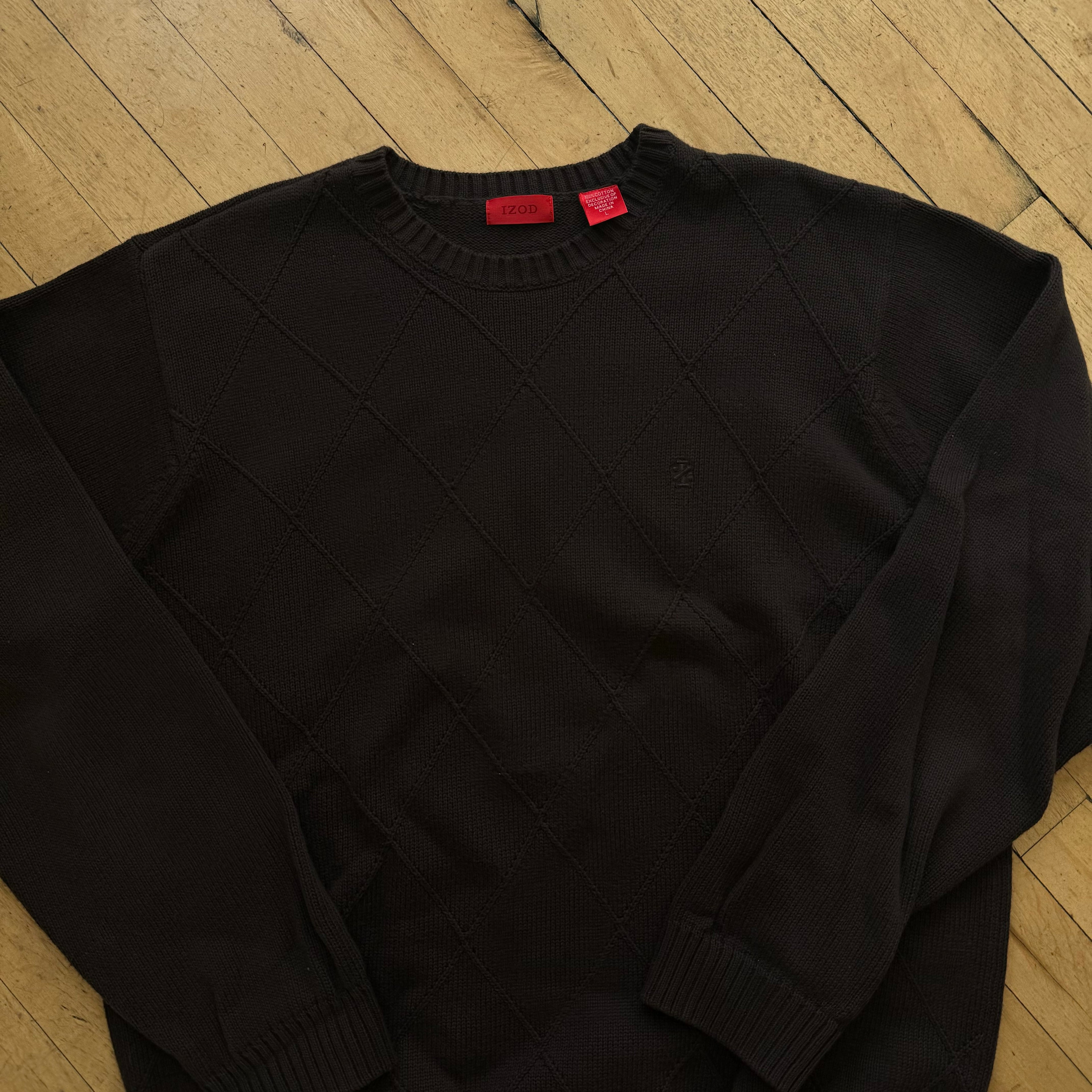 Vintage Brown Izod Sweater Sz XL