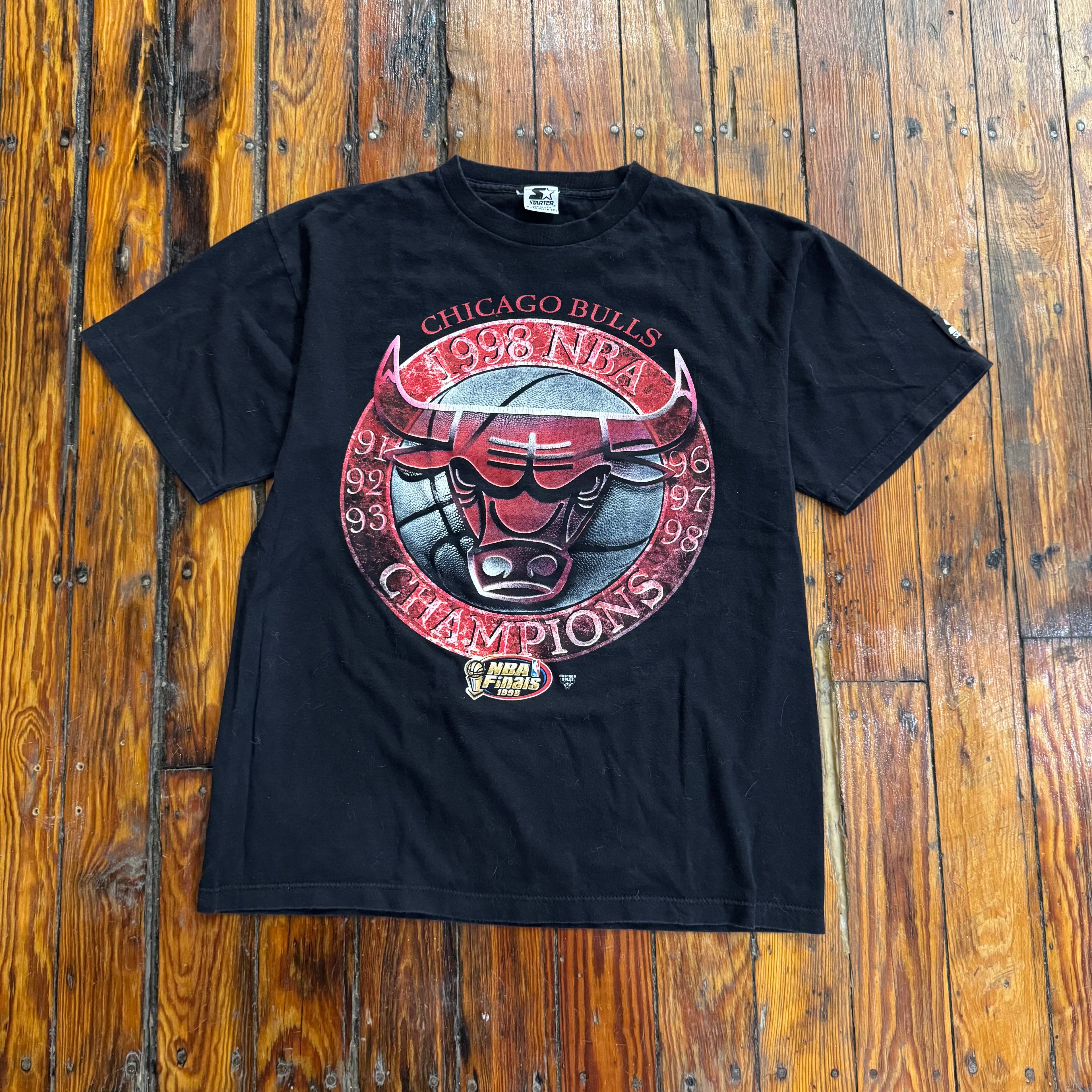 Vintage Starter Chicago Bulls Champions T-shirt Sz L