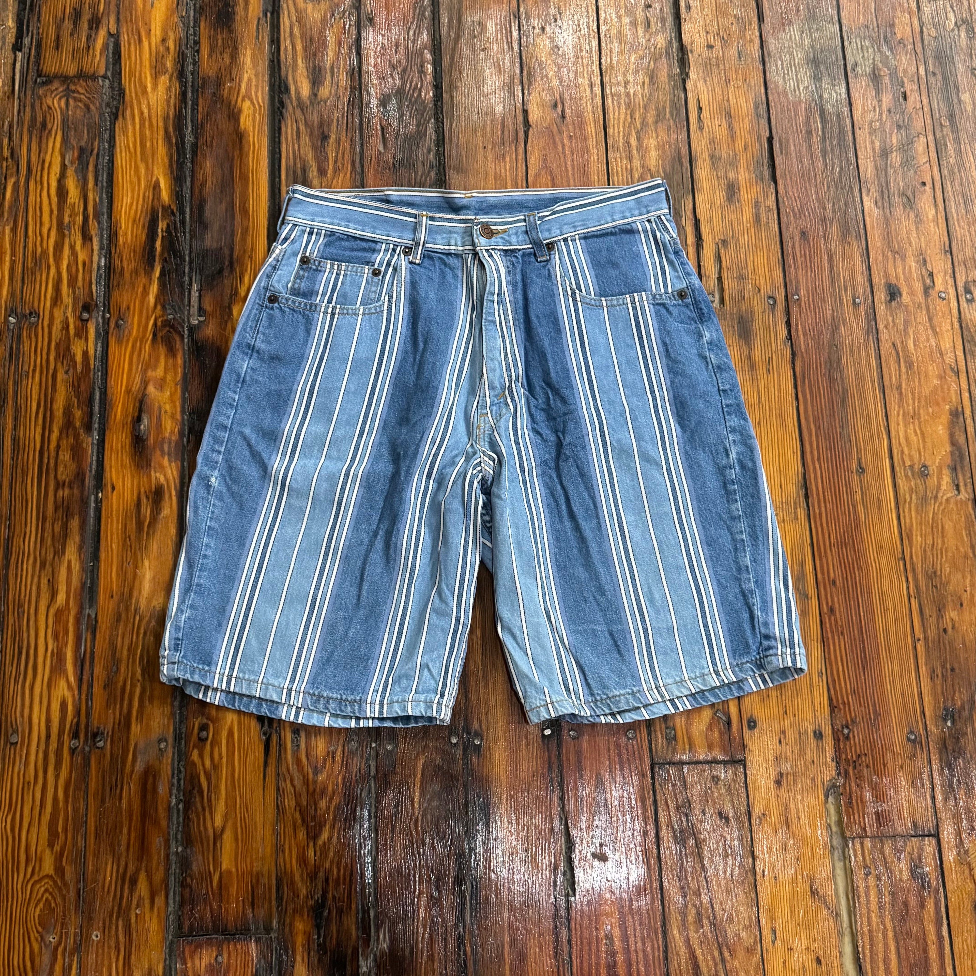 Vintage Striped Arizona Jean Shorts Sz 32