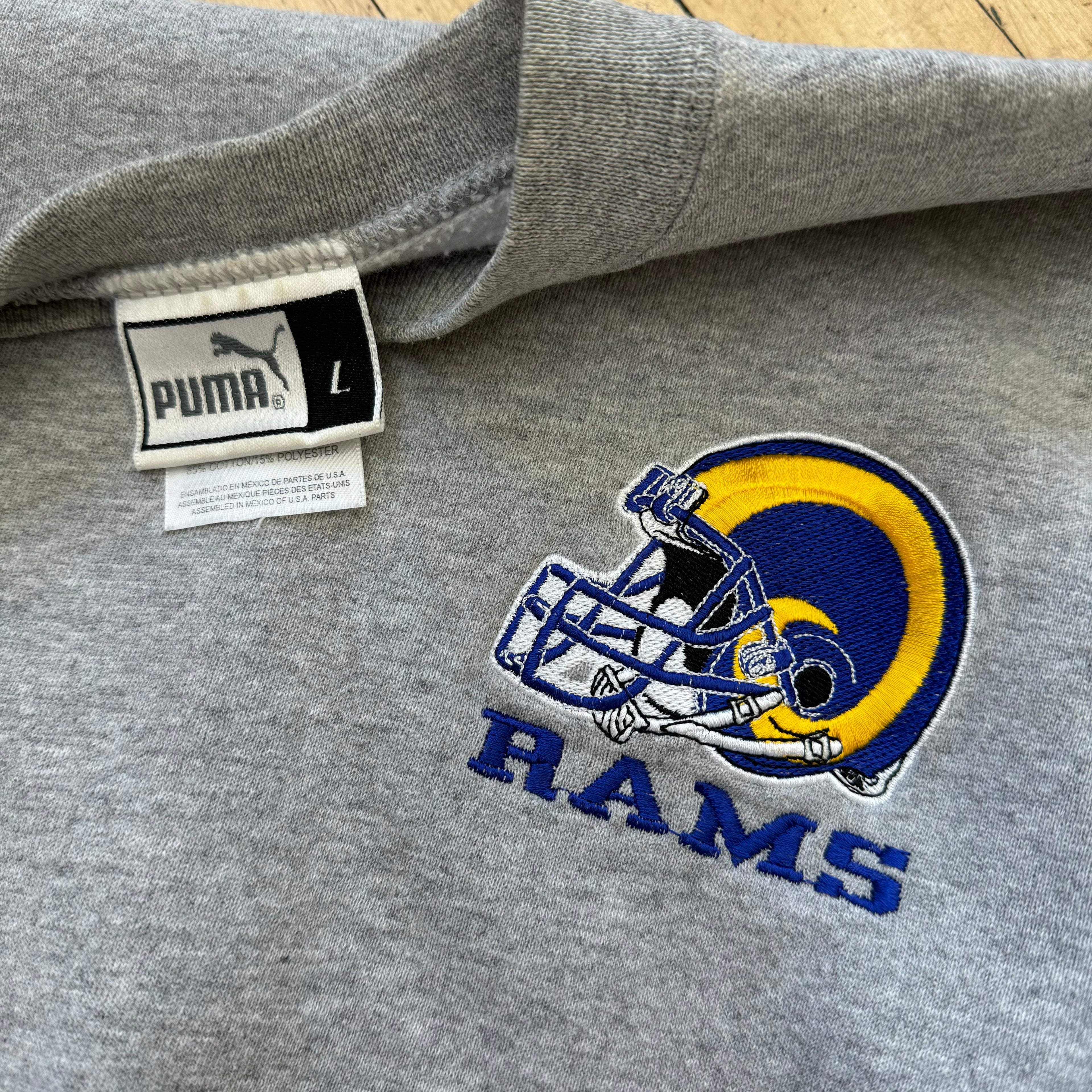 Vintage Puma Rams Helmet Crewneck Sz L