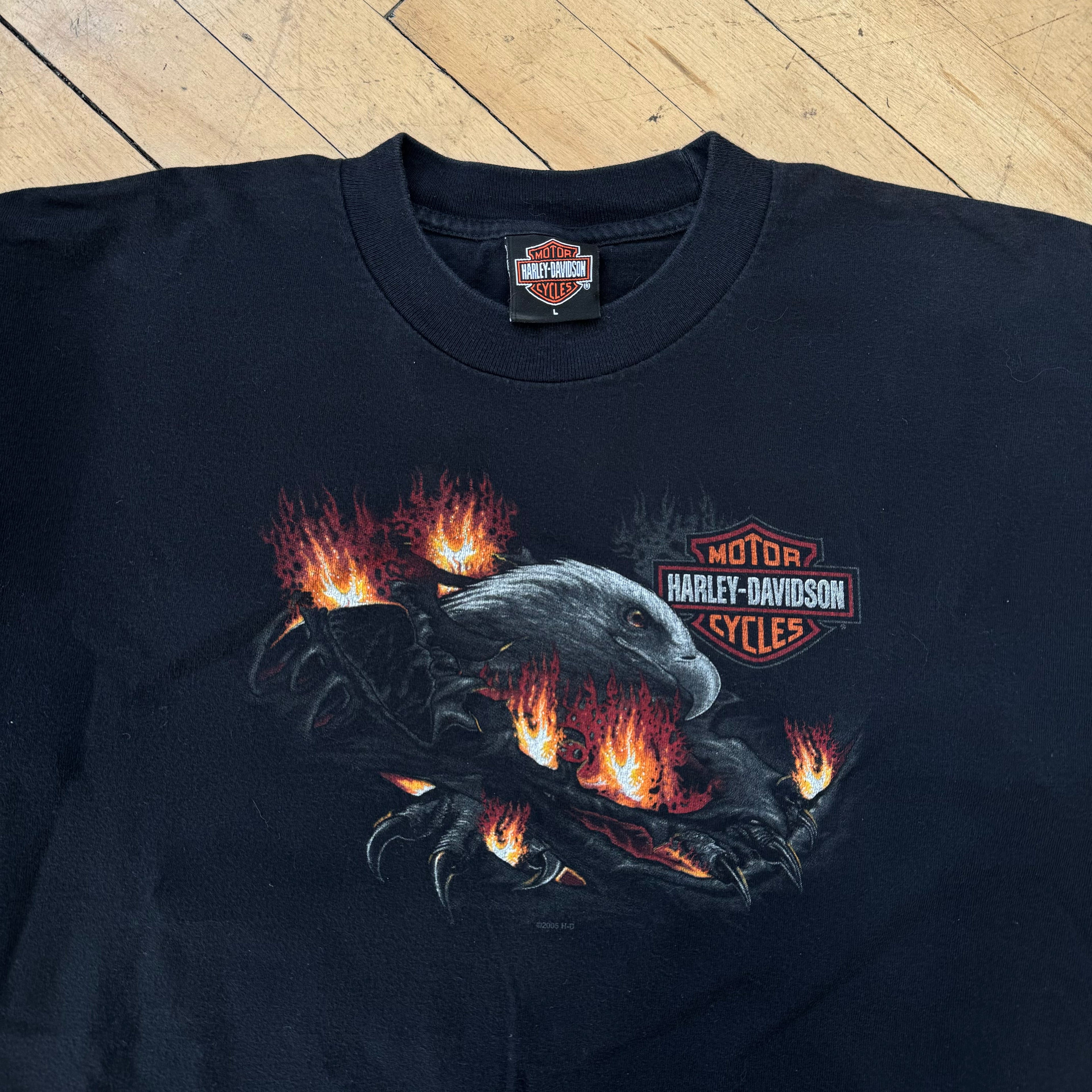 Harley Davidson Eagle Flame Germany T-shirt Sz L