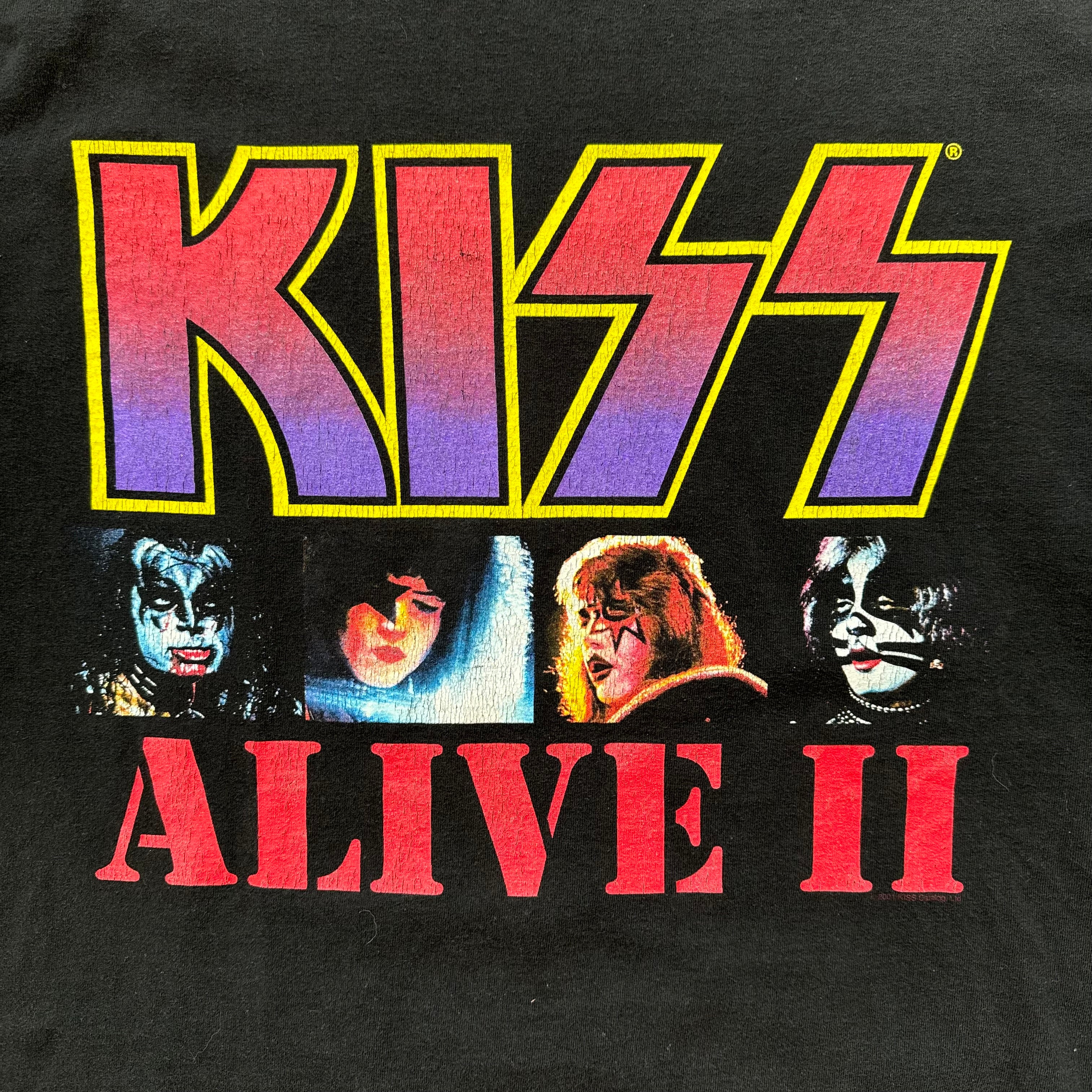 Vintage Kiss Alive Tour II T-shirt Sz XL