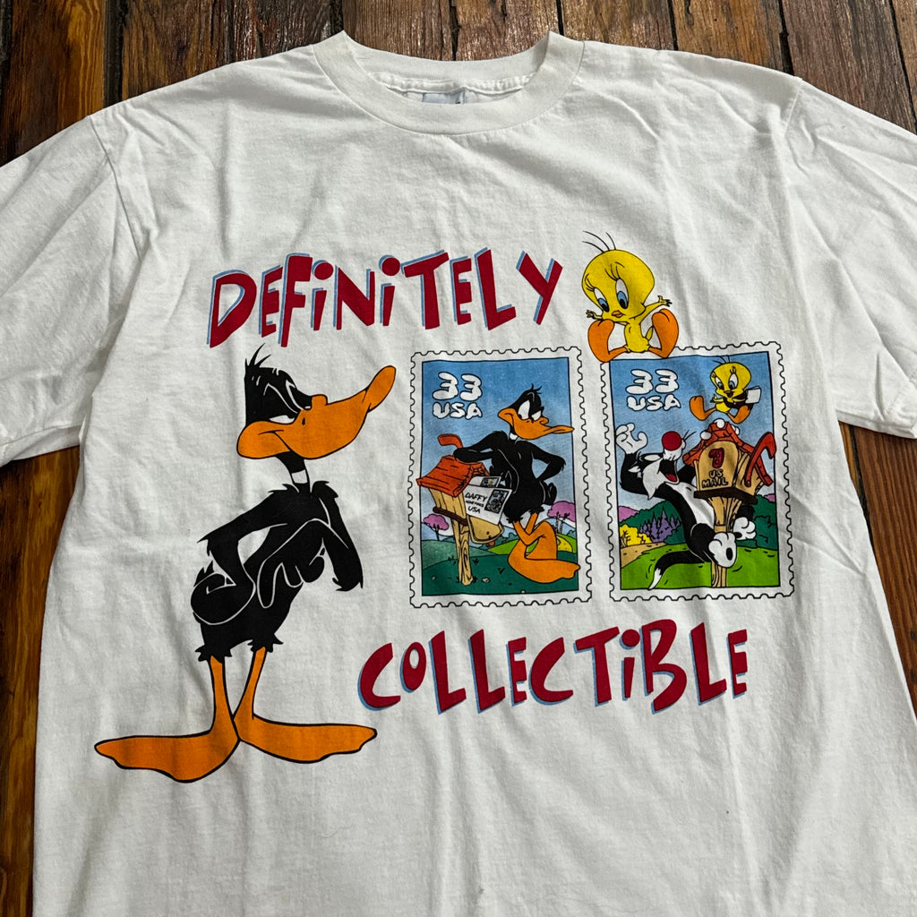 Vintage Looney Tunes Postage Stamp T-shirt Sz L