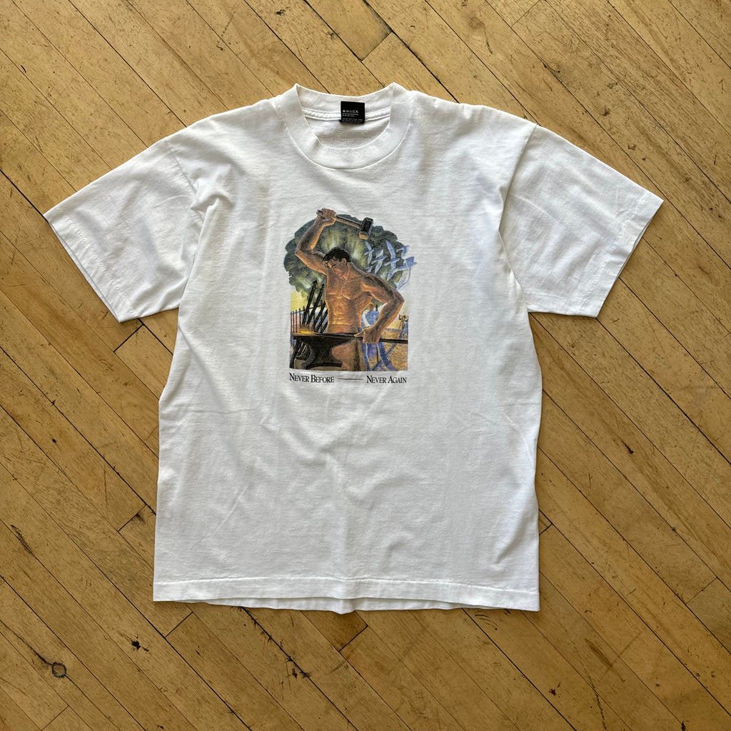 Vintage Never before Never Again T-shirt Sz L