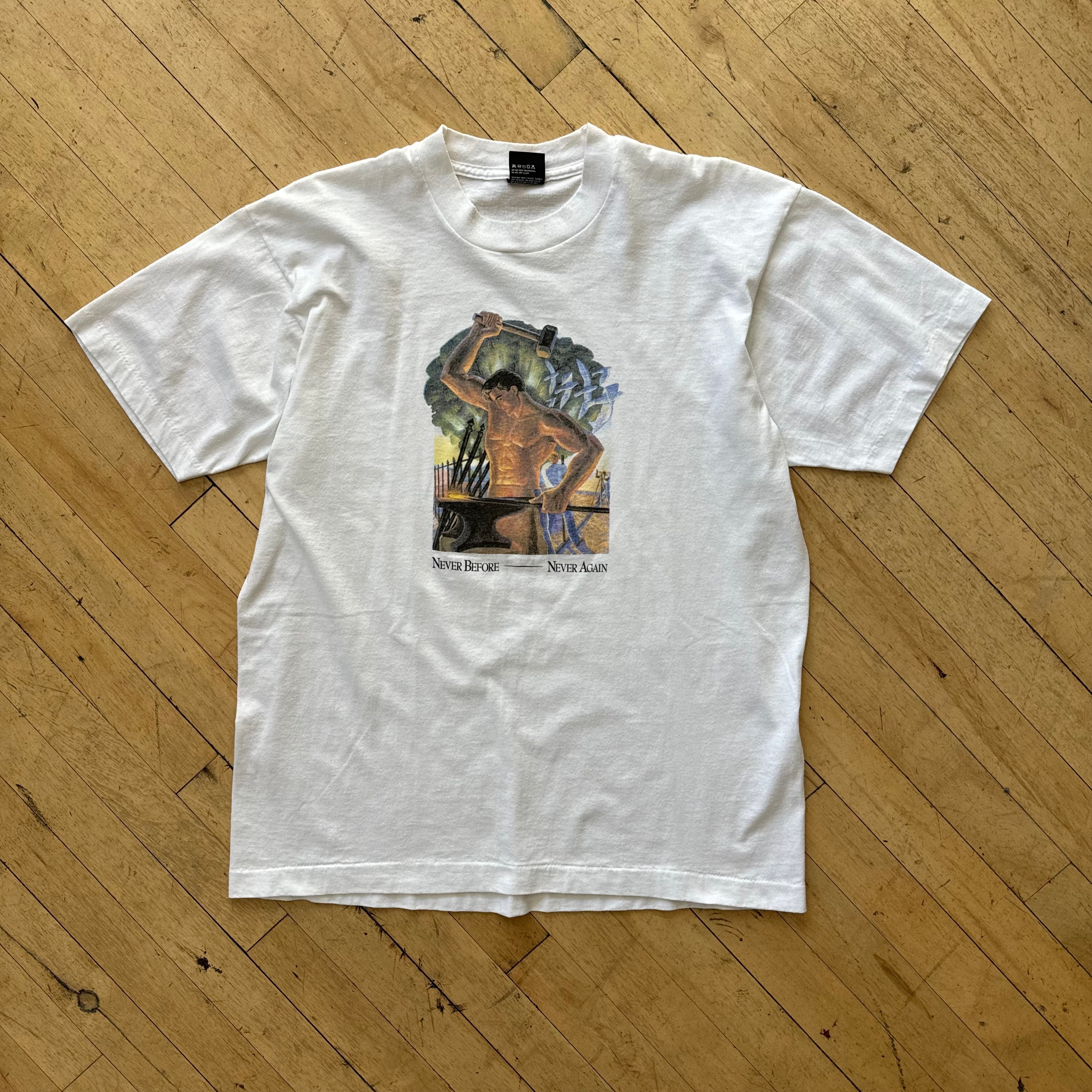 Vintage Never before Never Again T-shirt Sz L