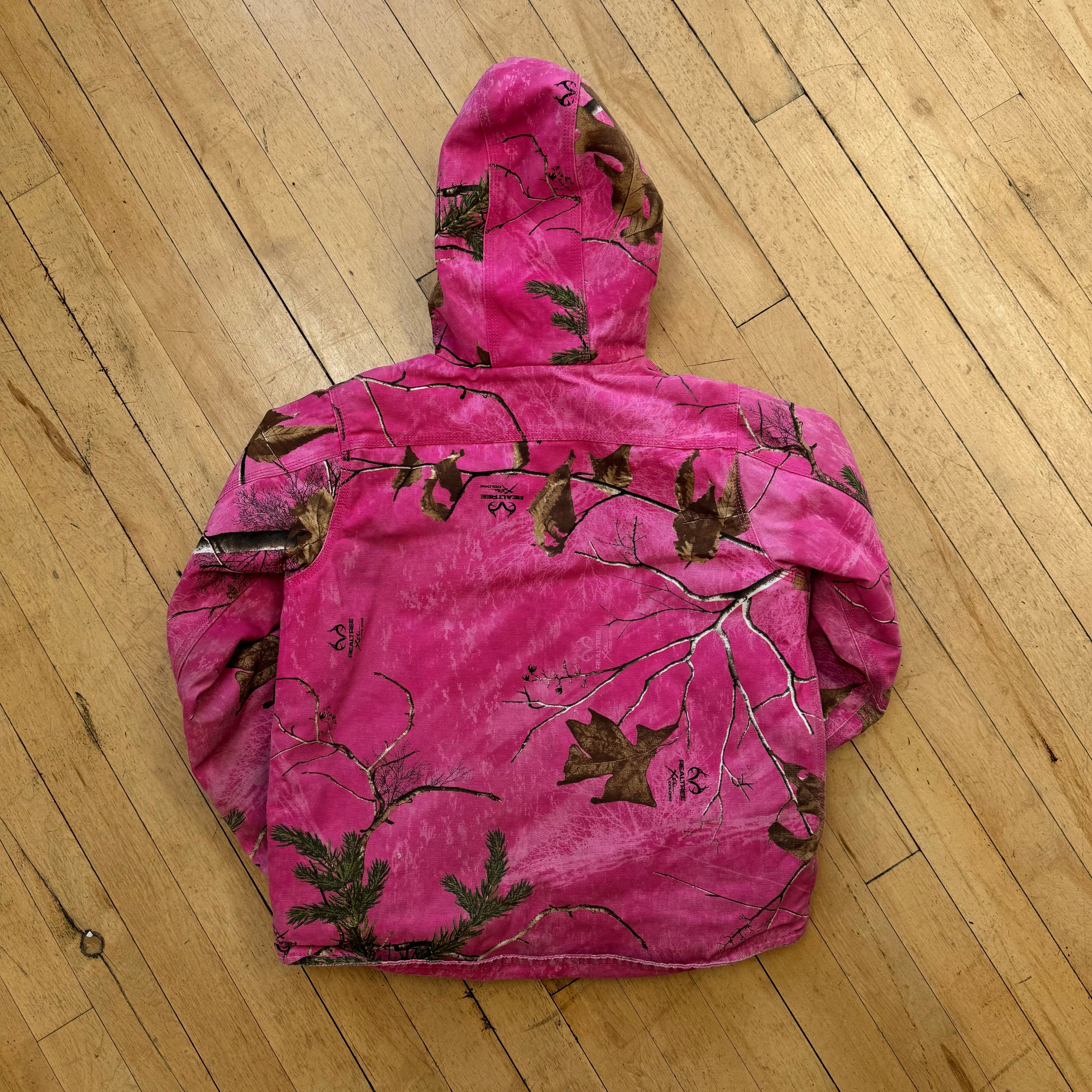 Carhartt X RealTree Pink Camo Jacket Sz YTH M (10-12)