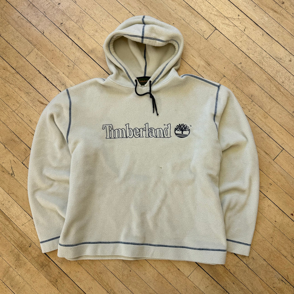 Vintage Timberland SpellOut Fleece Hoodie Sz XXL