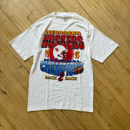 Vintage Nebraska Huskers Champions 95’ T-shirt Sz L
