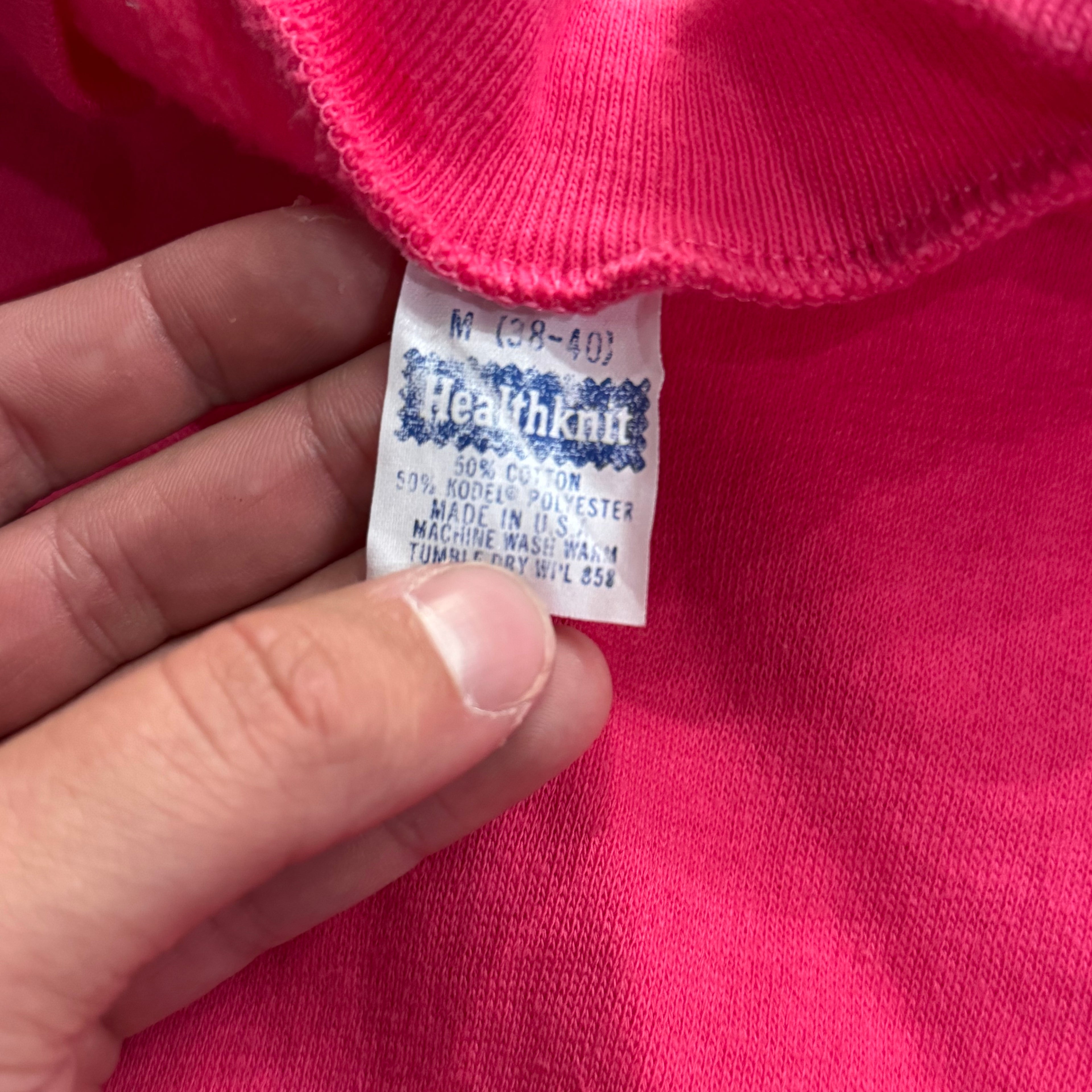 Vintage Pink CutOff Crewneck Sz M