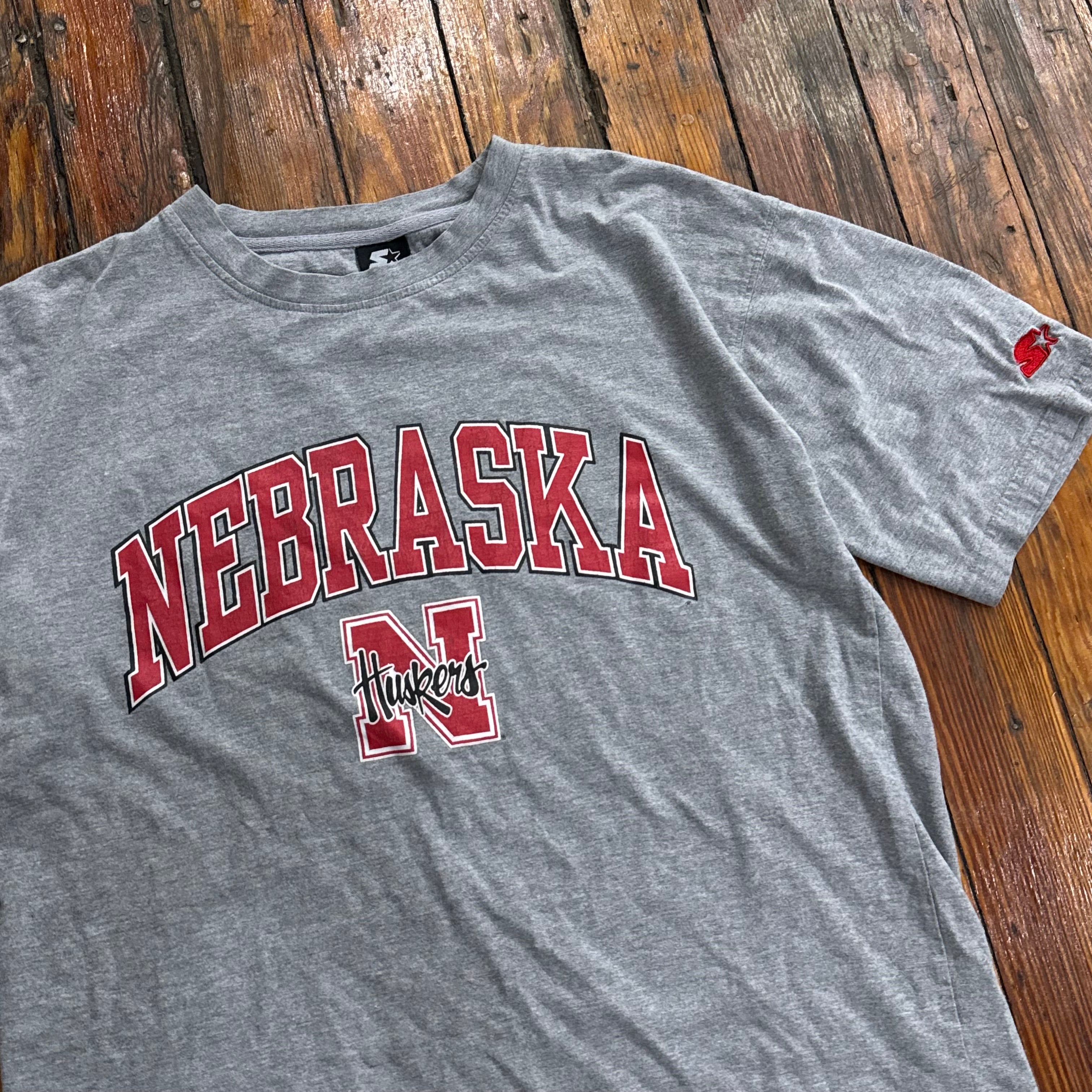 Vintage Nebraska Starter SpellOut T-shirt Sz L