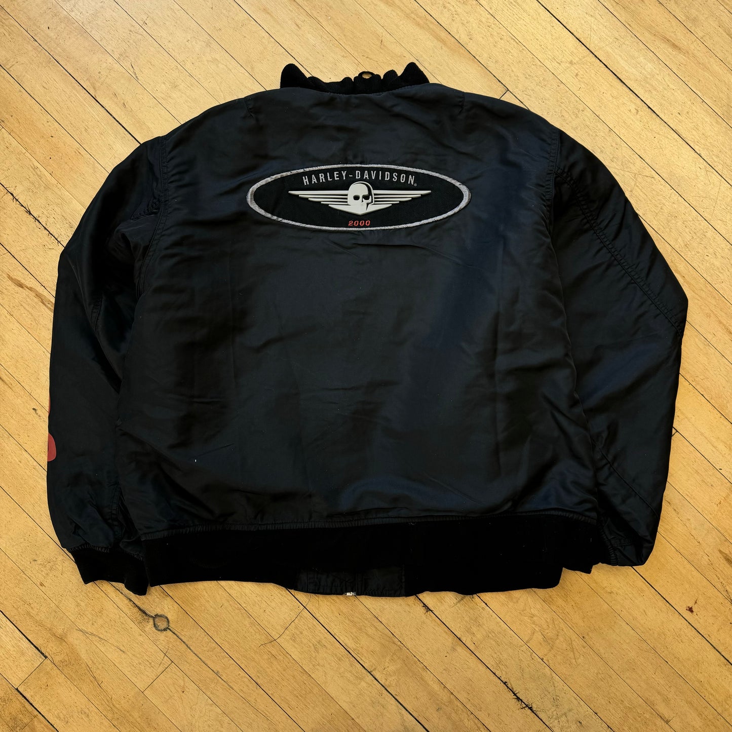 Y2K Harley Davidson 2000 Bomber Jacket Sz XL