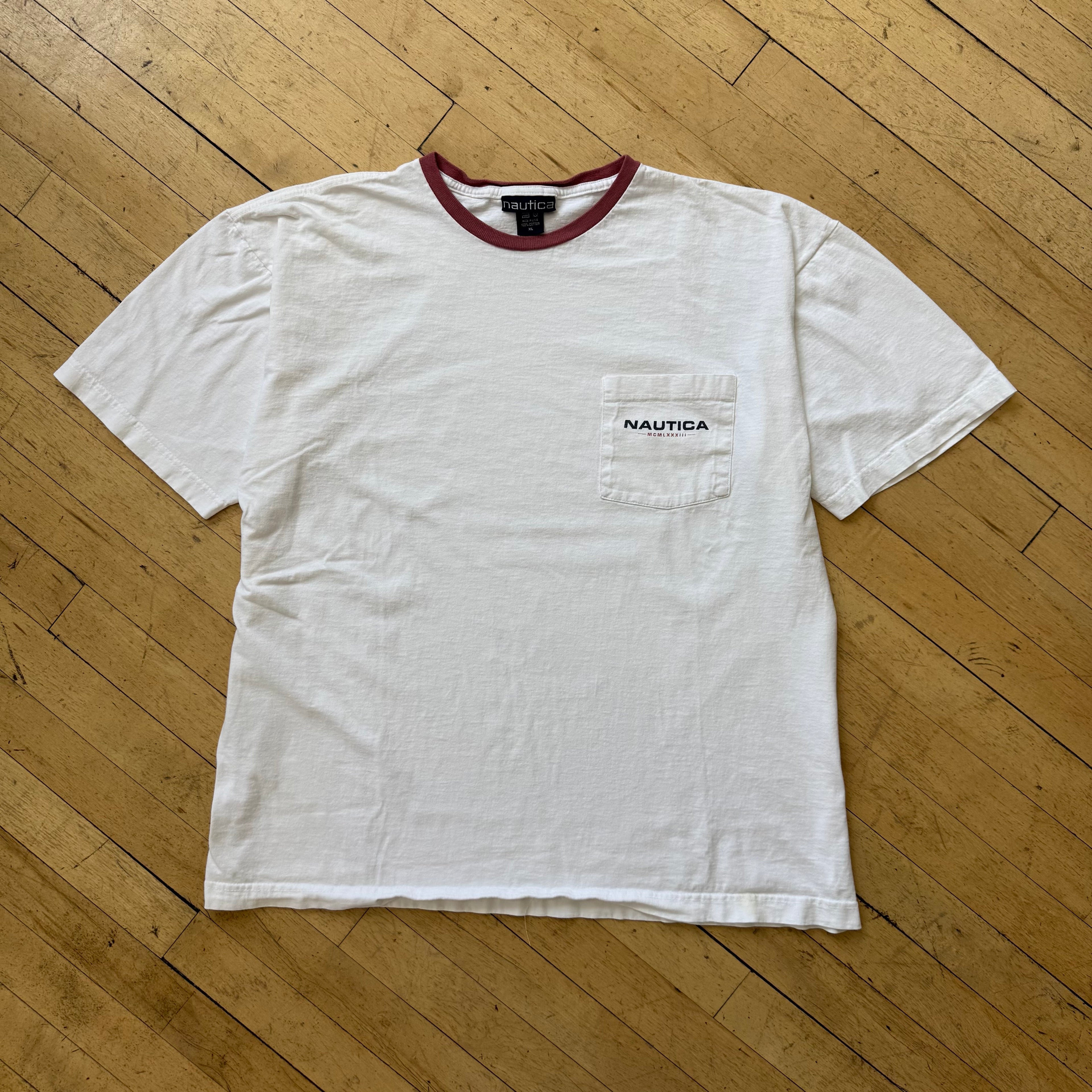 Vintage Nautica Pocket T-shirt Sz XL