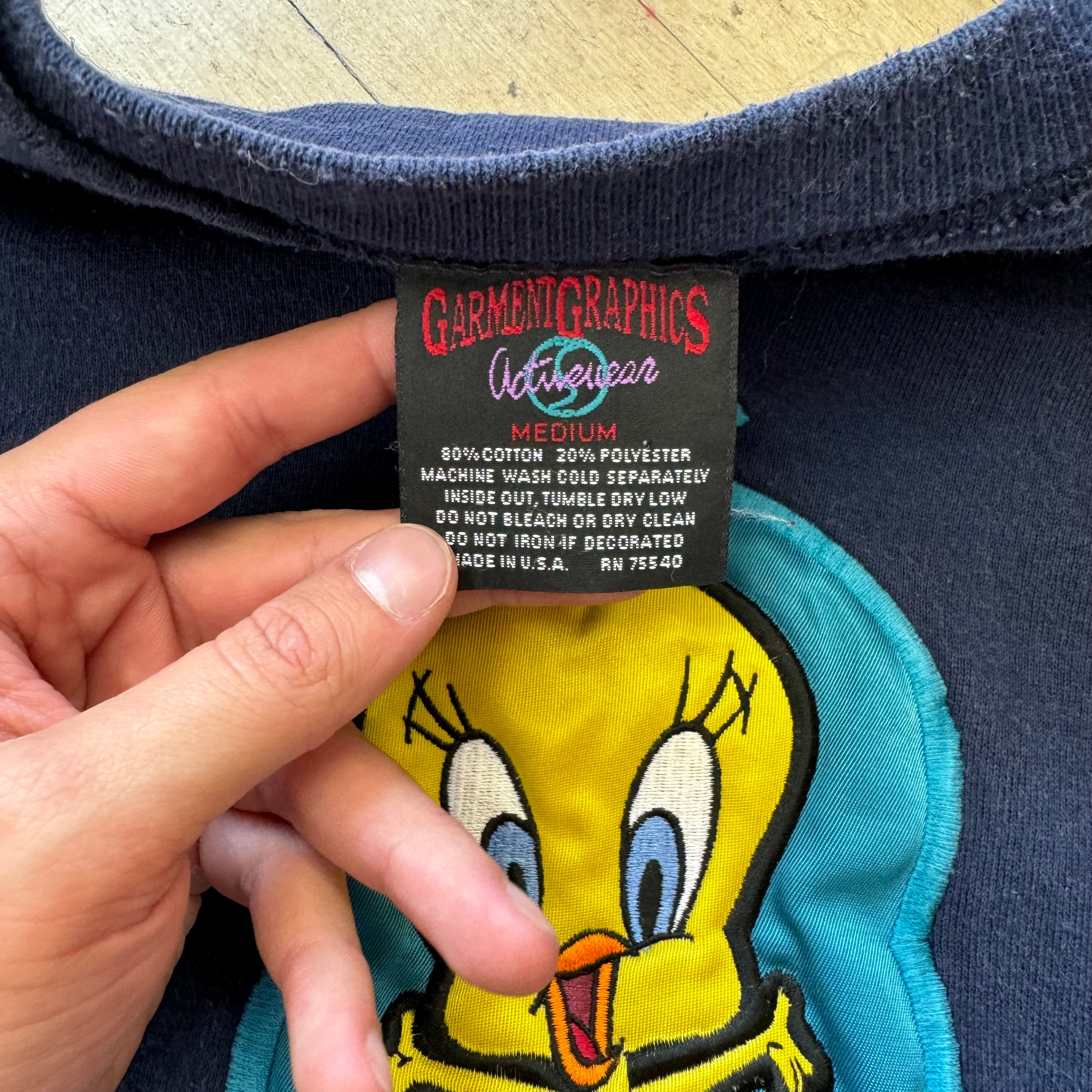 Vintage Looney Tunes Tweety Bird  Crewneck Sz M