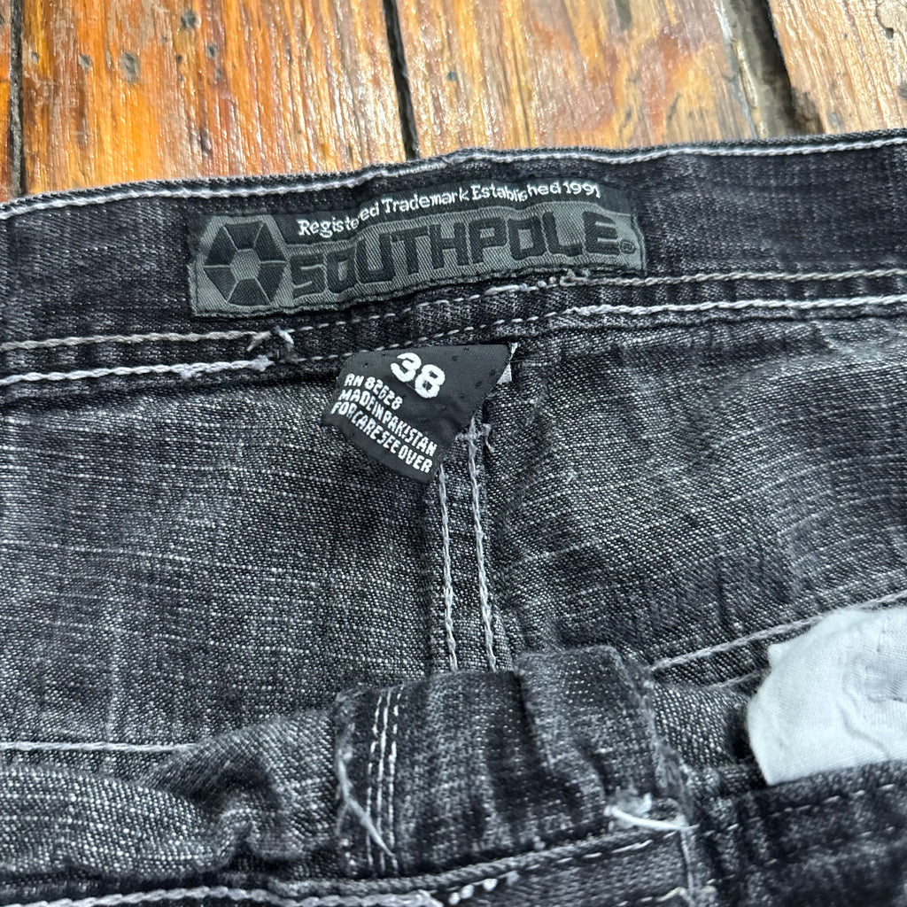 Y2K SouthPole Faded Denim Jeans Sz 38
