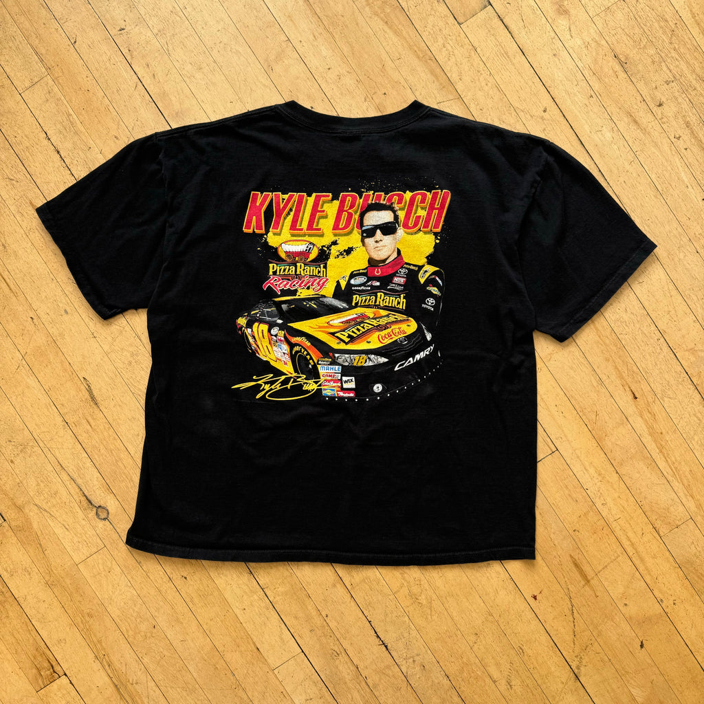 Y2K Nascar Kyle Busch Pizza Ranch T-shirt Sz XL