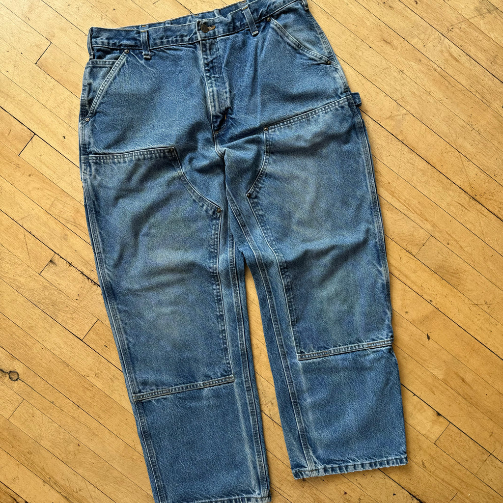 Vintage Carhartt Double Knee Denim Jeans Sz 38x30