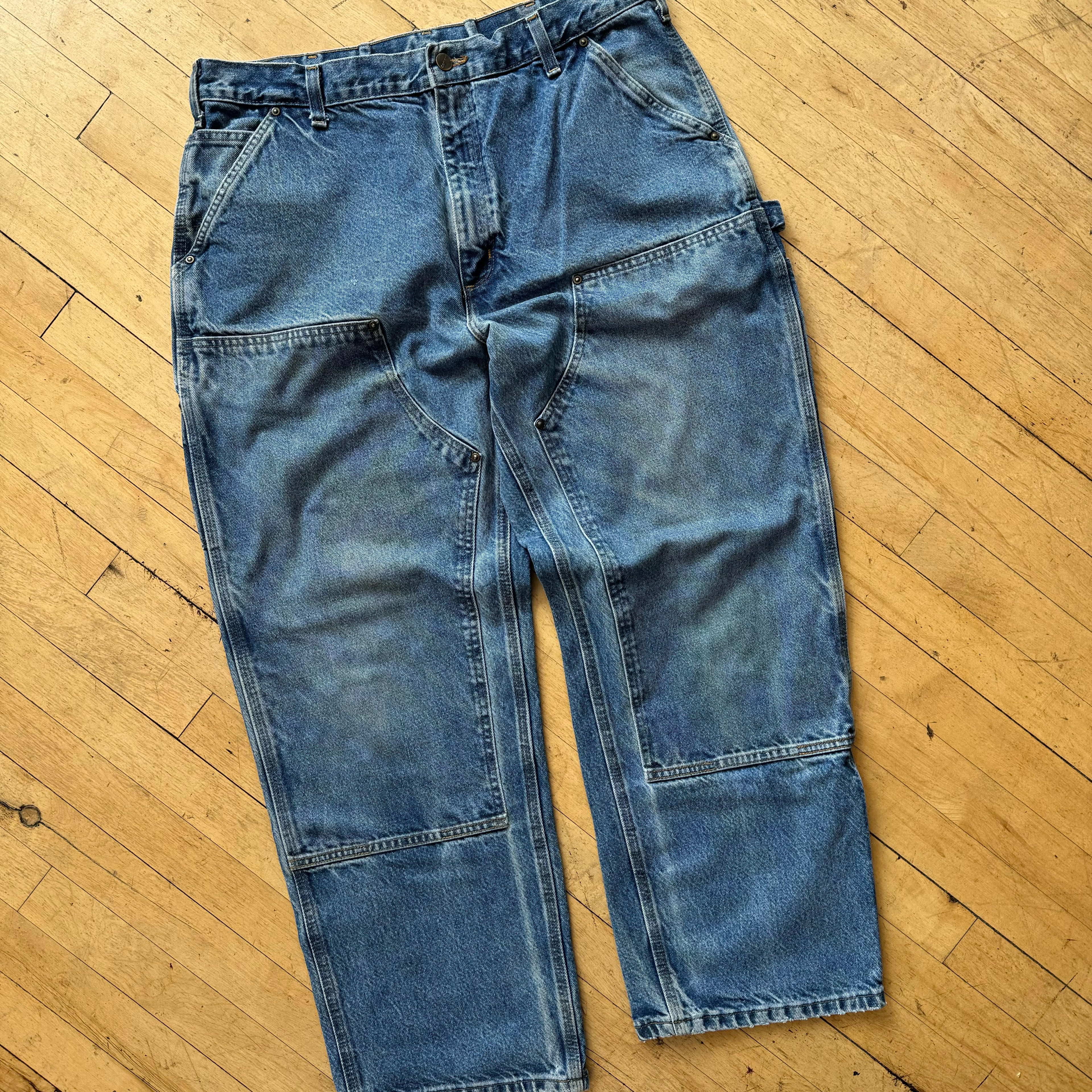 Vintage Carhartt Double Knee Denim Jeans Sz 38x30