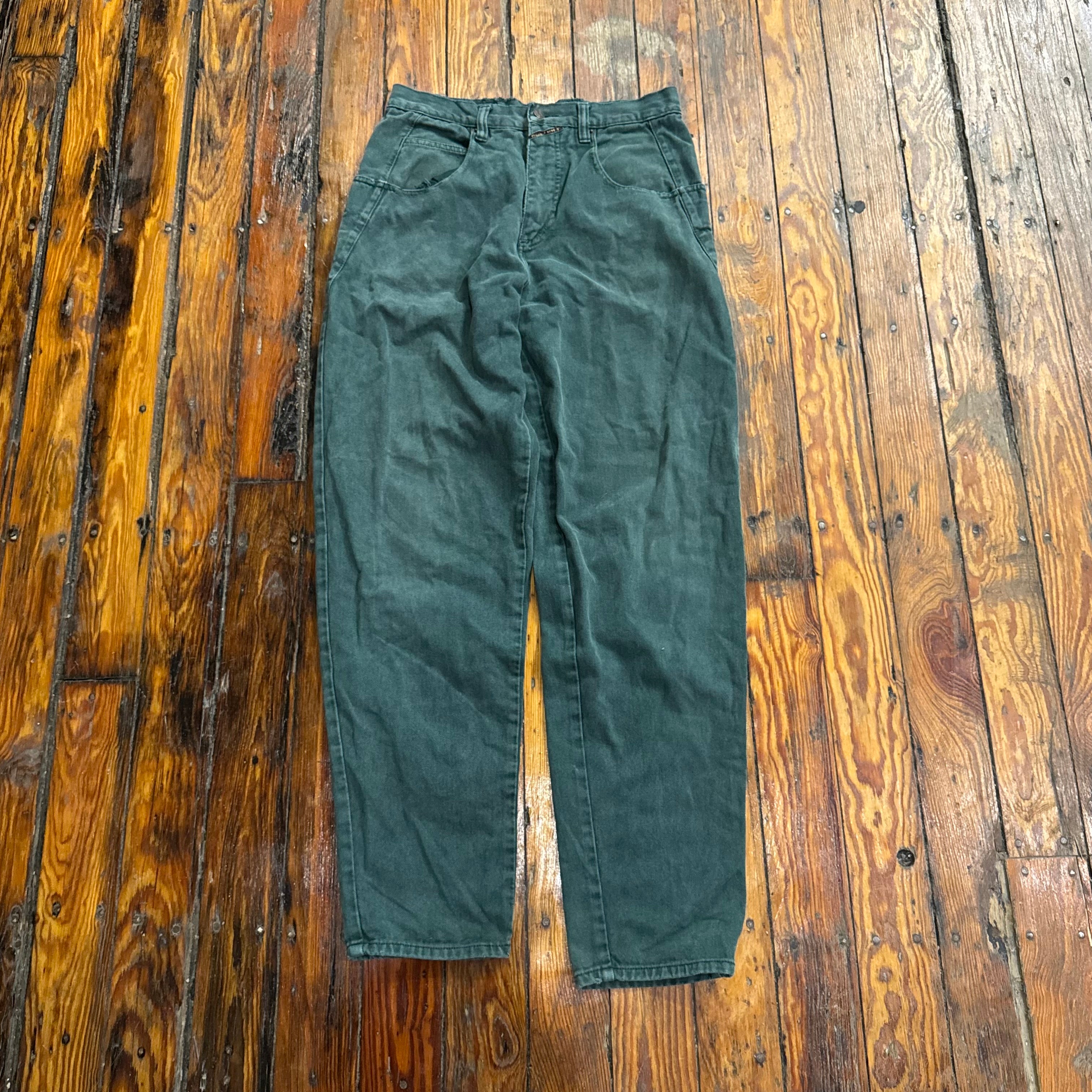 Vintage Forest Green Pepe Denim Jeans Sz 31