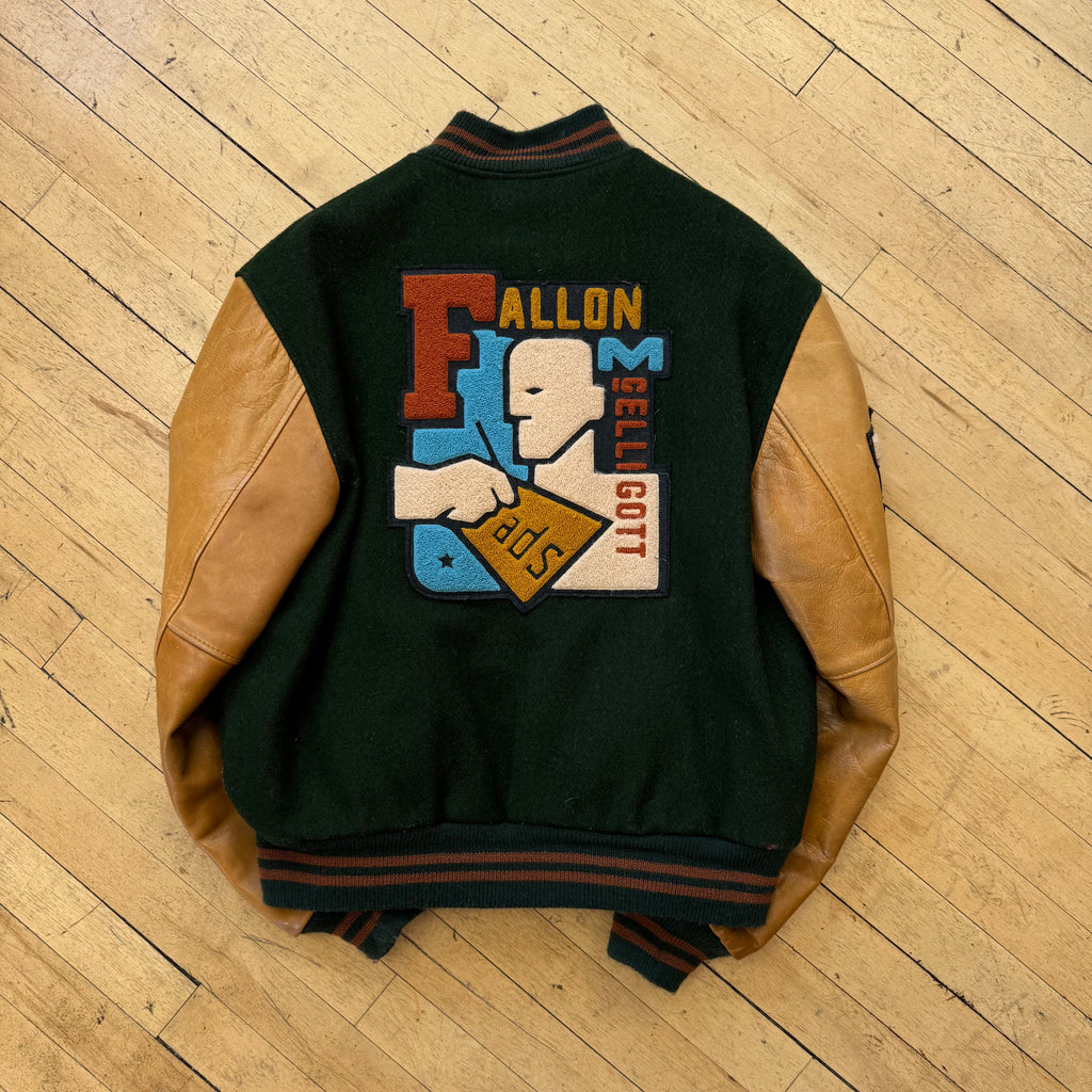 Vintage MSP Varsity Patch Bomber Jacket Sz L