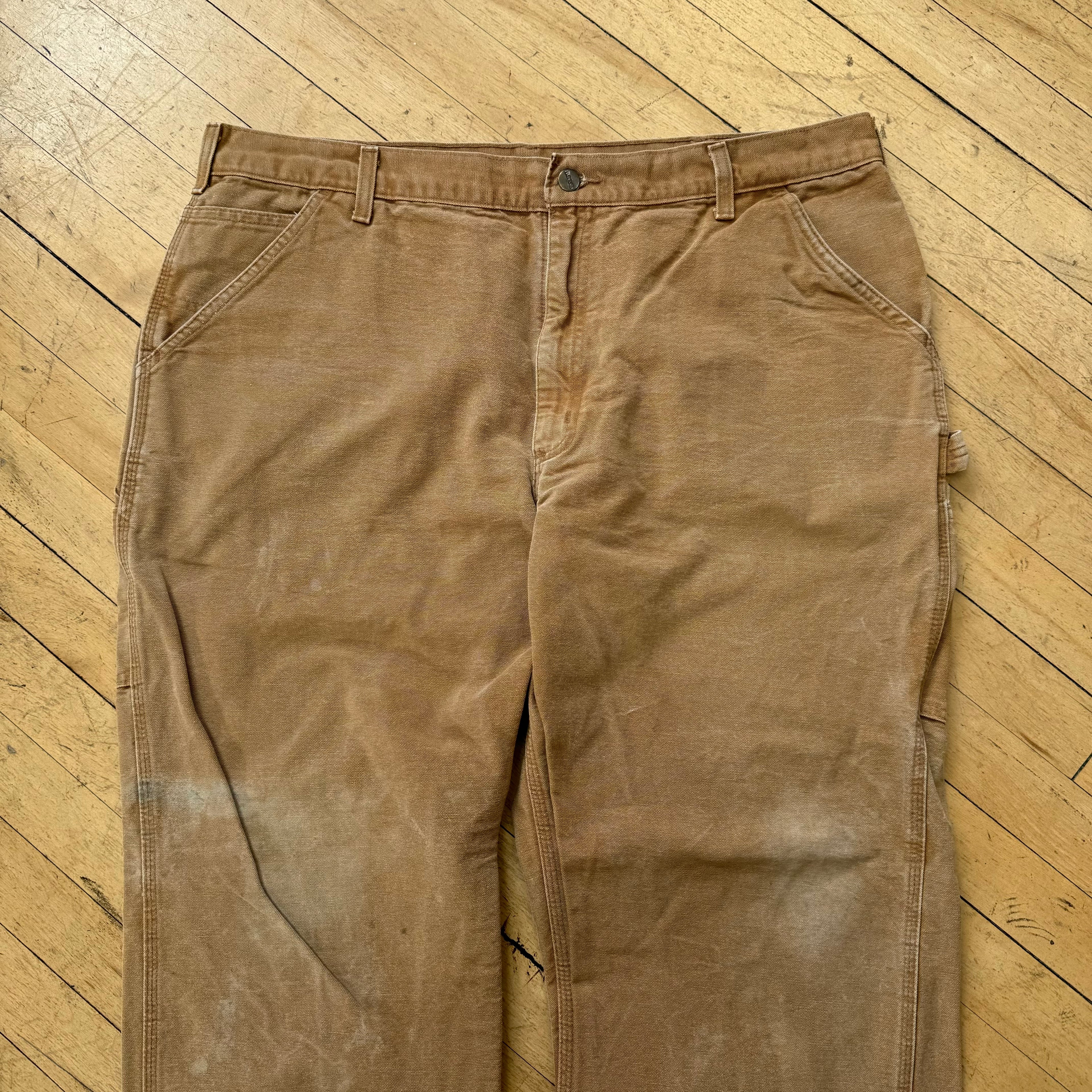 Vintage Carhartt Denim Khaki Jeans Sz 40x30