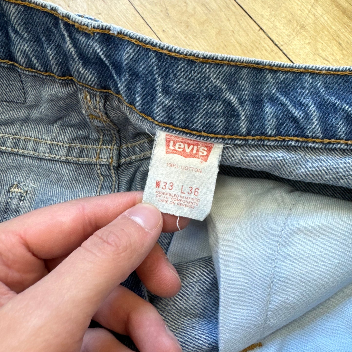 Vintage orange Tab Levi Jeans Sz 33x36