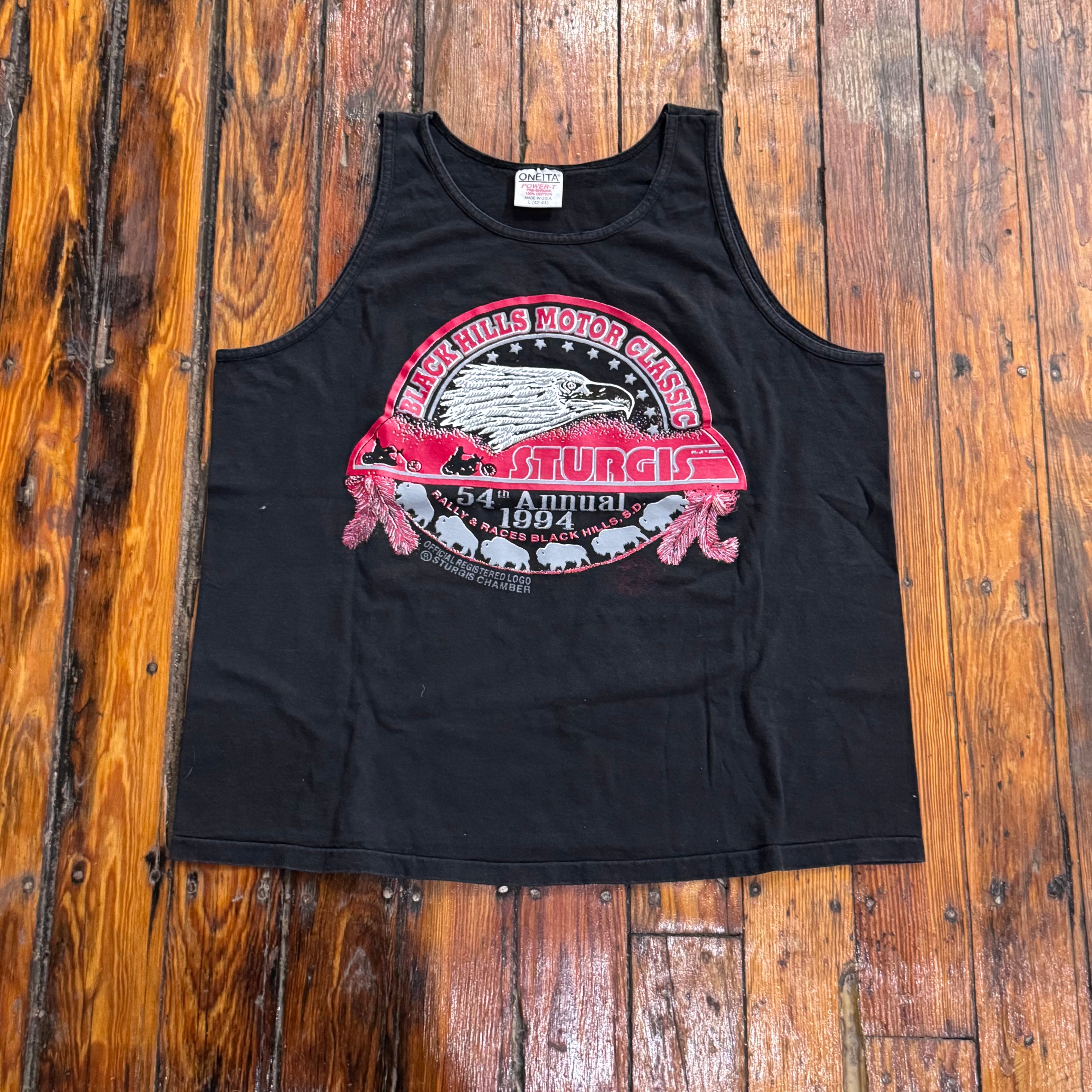 Vintage Sturgis TankTop T-shirt Sz L