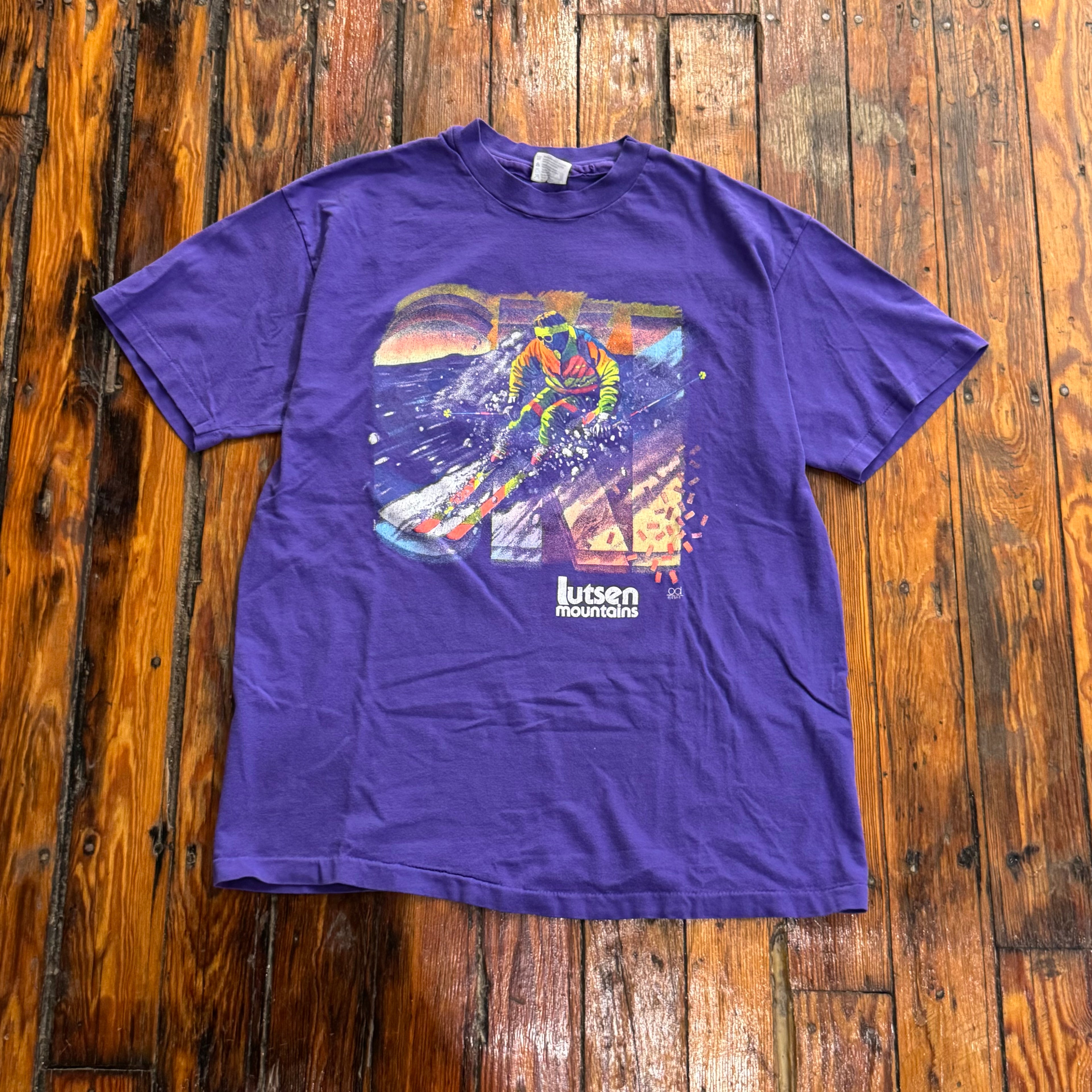 Vintage Lutsen Mountains Ski T-shirt Sz L