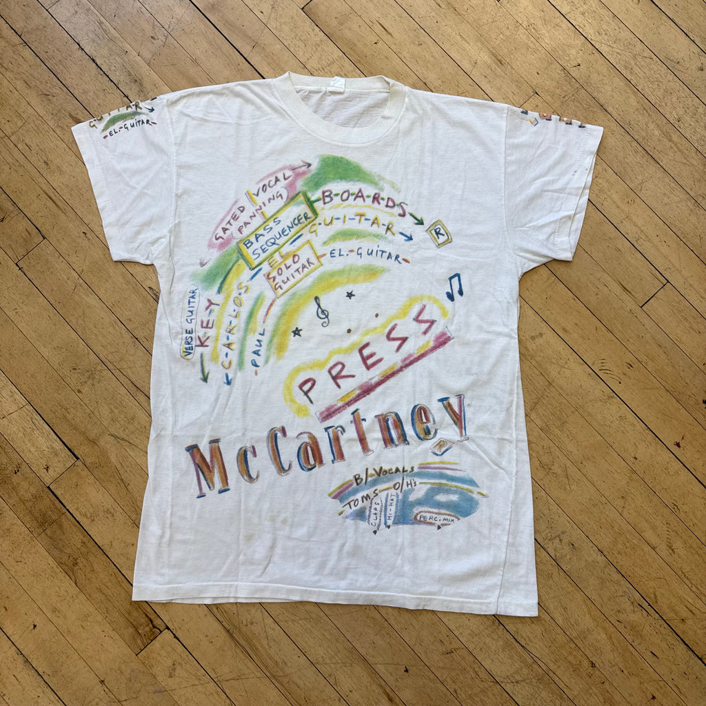 Vintage Paul McCartney Press to Play Promo T-shirt Sz L