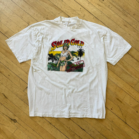 Vintage Thee Doll House Strip Club Solid Gold T-shirt Sz XL